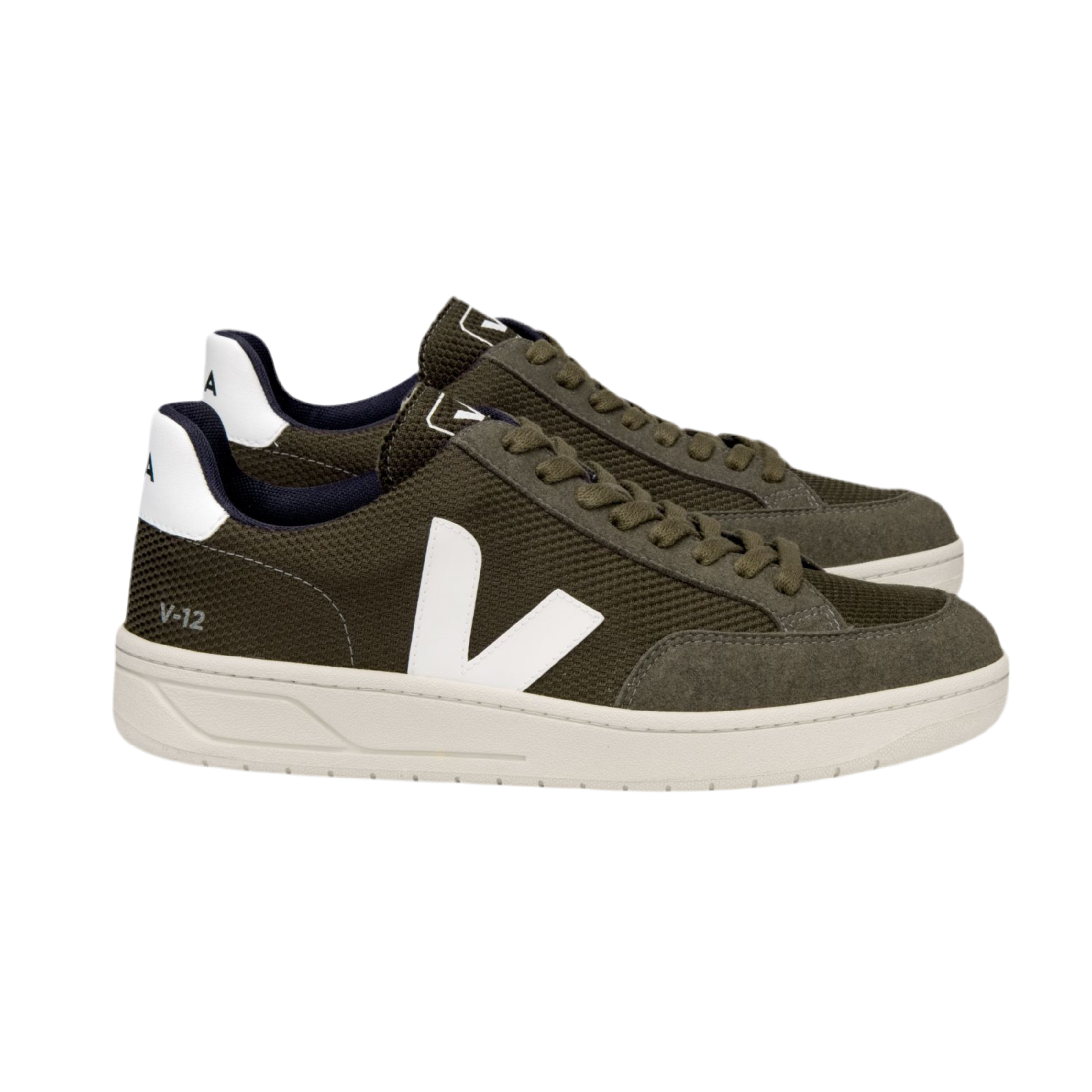 Veja Men V-12 - Olive White