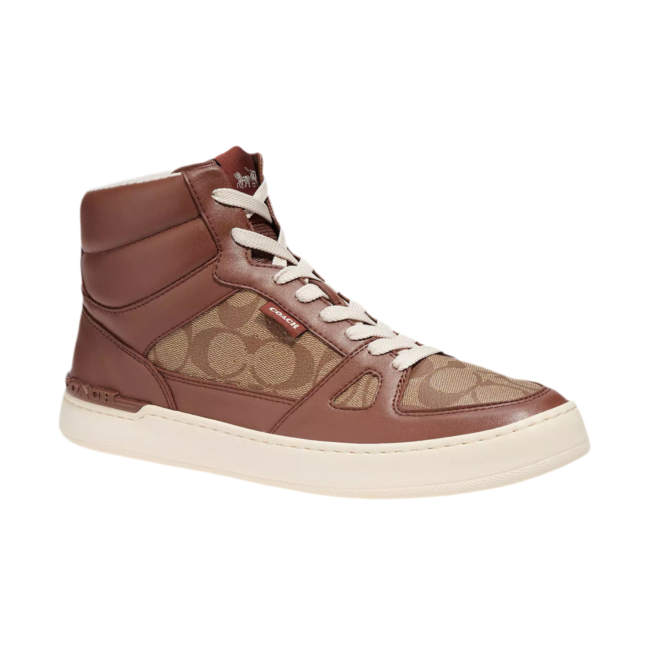 COACH Men's Clip Court High Top - Saddle