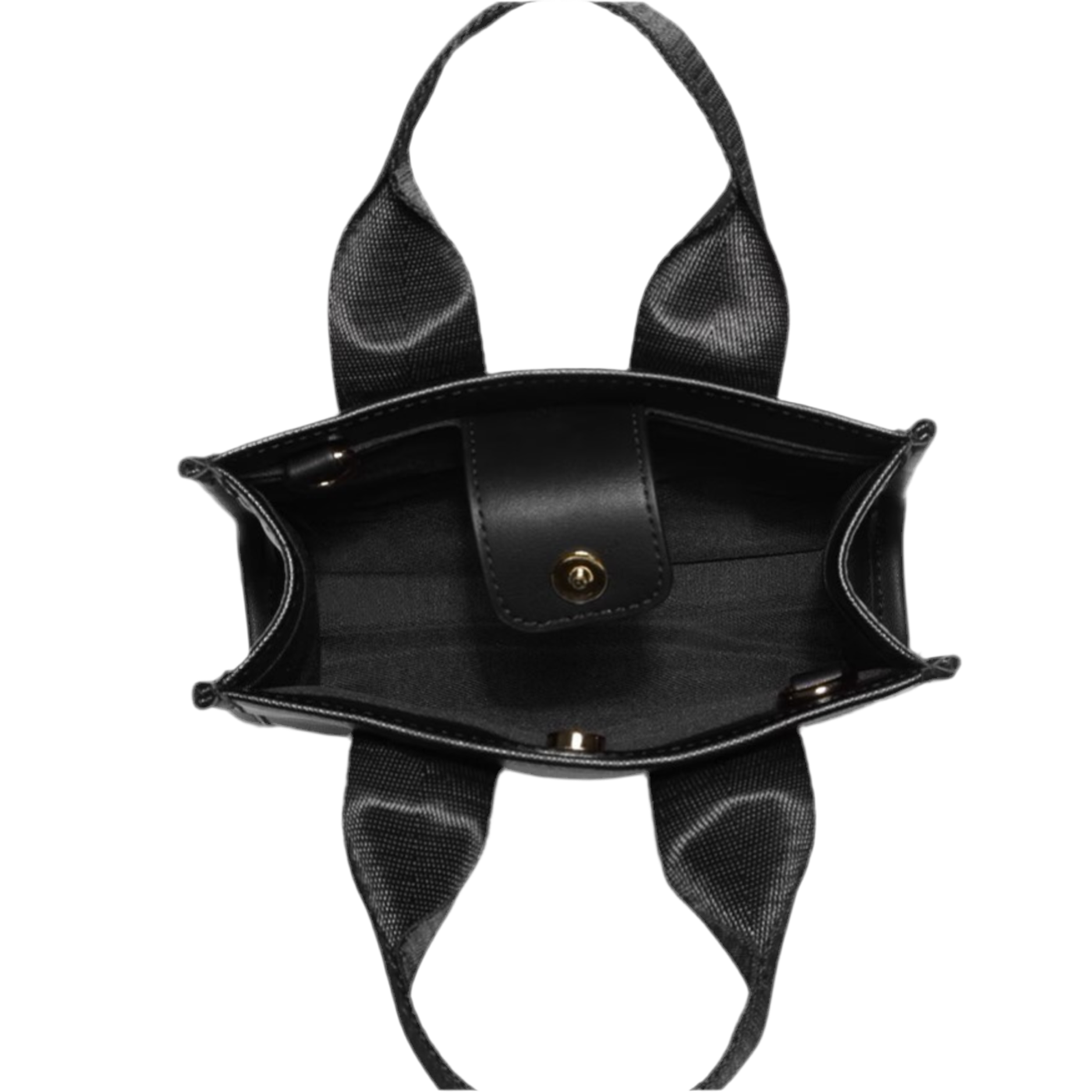 Guess Logo-Tape Mini Tote Crossbody - Black