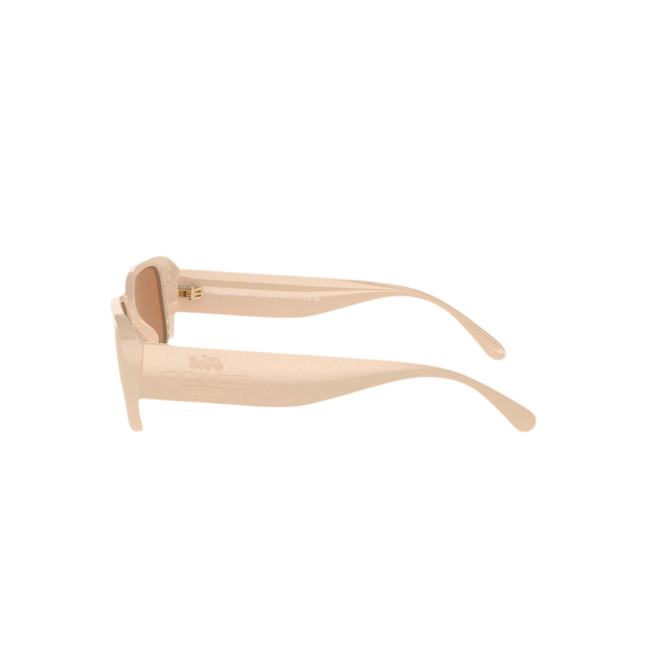 Coach Women Narrow Rectangle Sunglasses - Off White