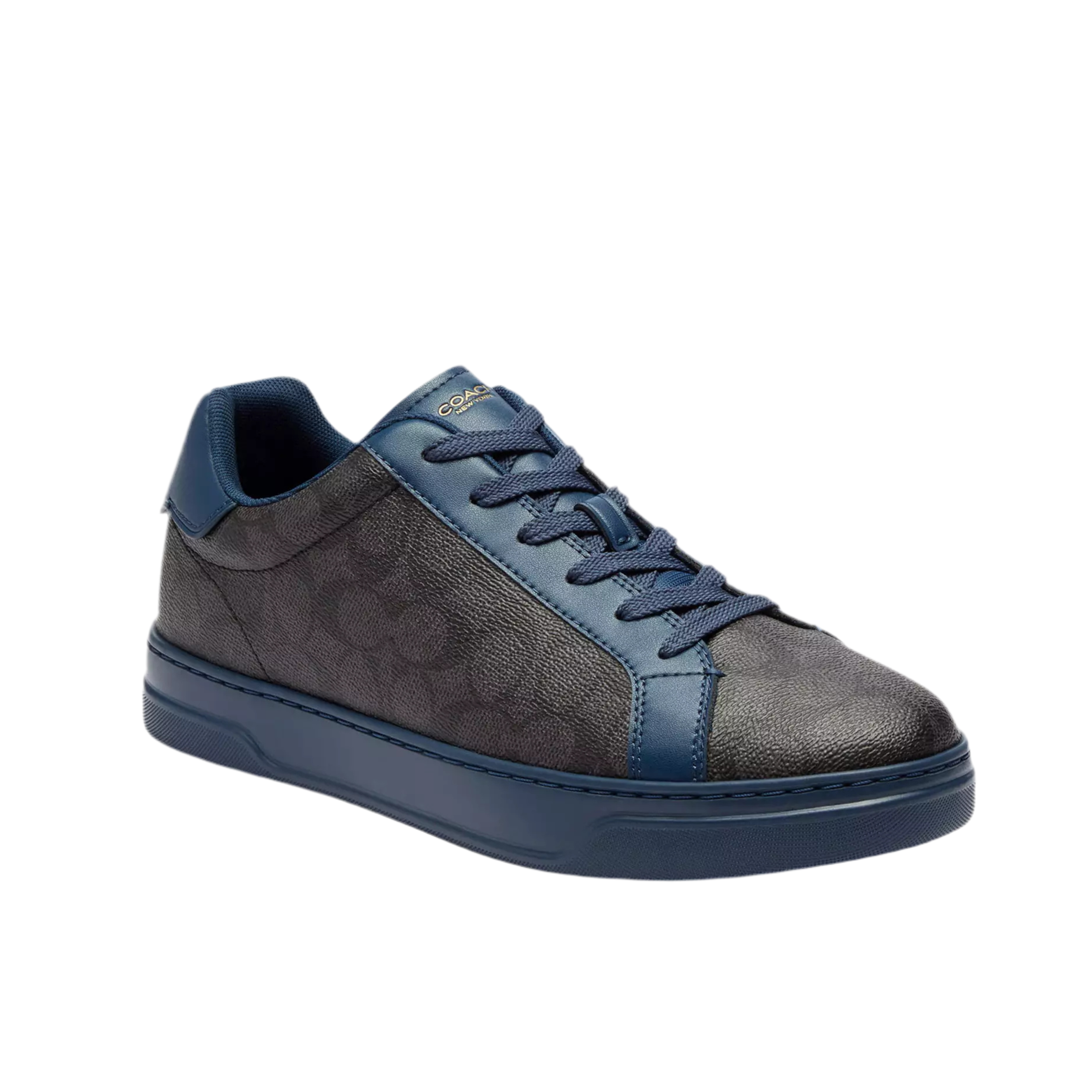 COACH Men's High Line Sneaker - Deep Blue Charcoal