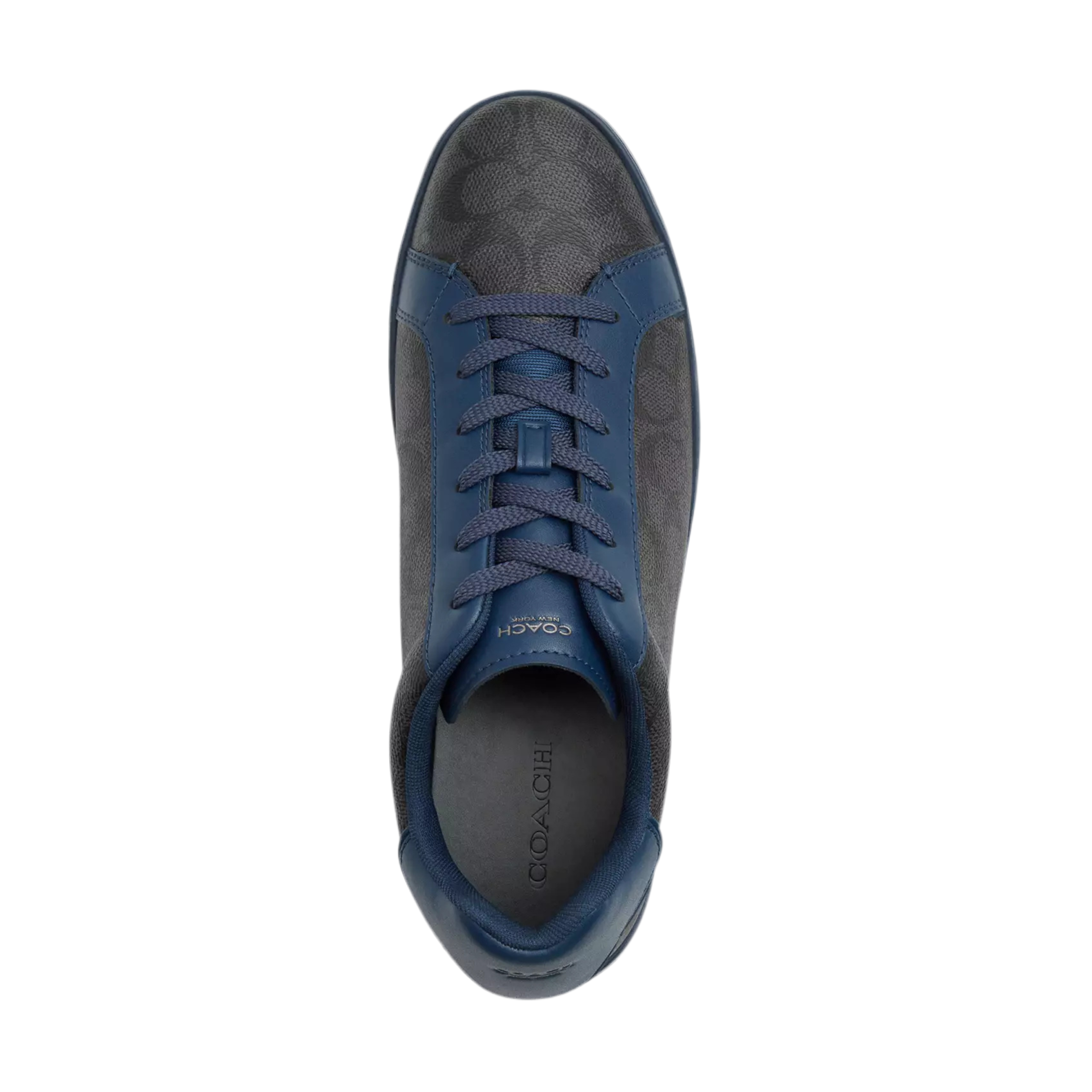 COACH Men's High Line Sneaker - Deep Blue Charcoal
