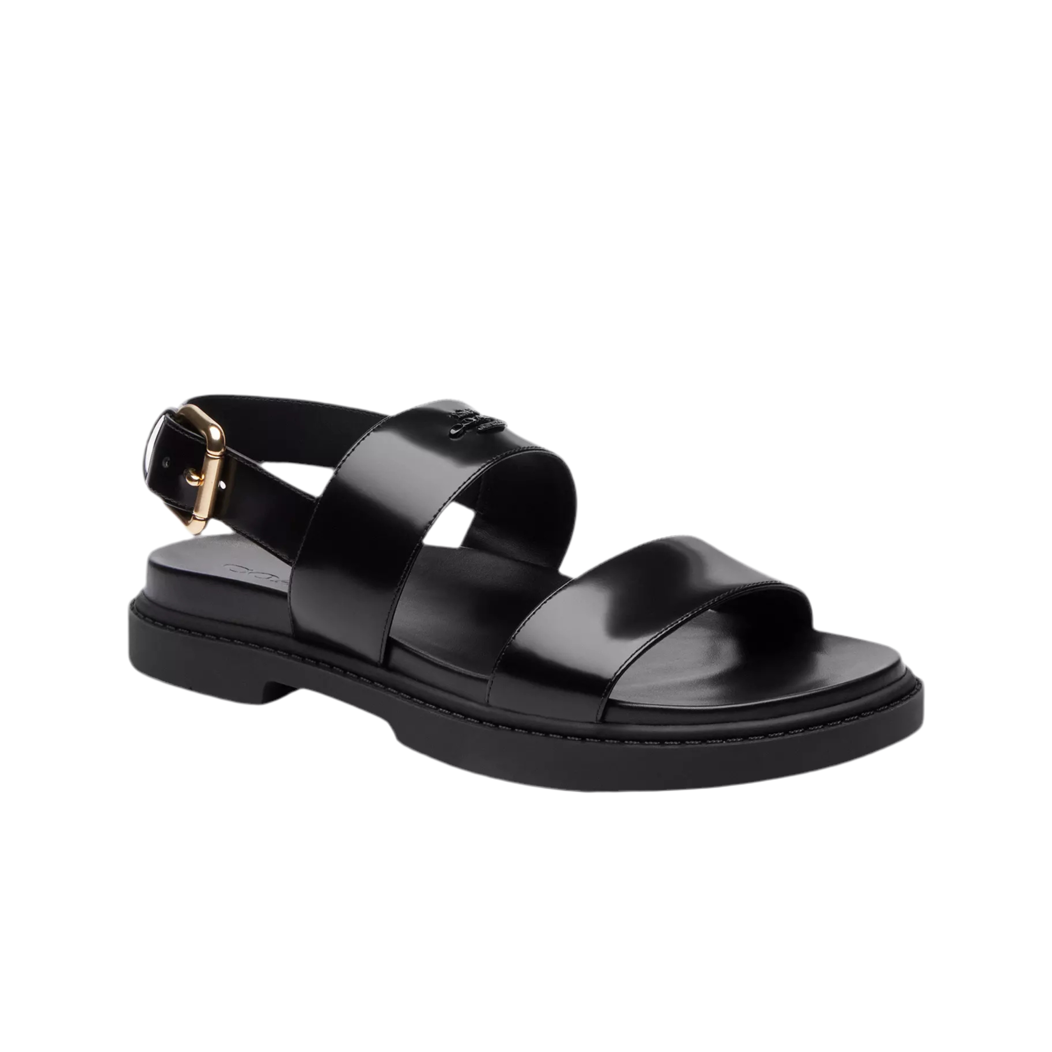 COACH Women's Two Band Sandal - Black