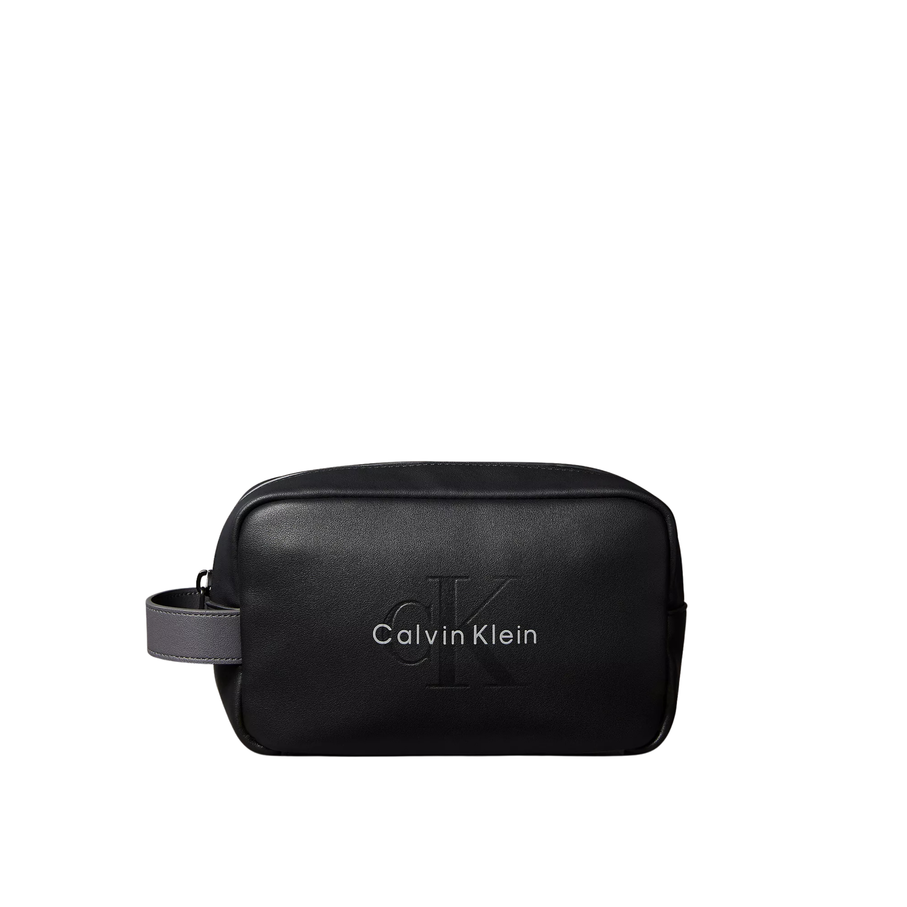Calvin Klein Men Embossed Monologo Dopp Kit - Black