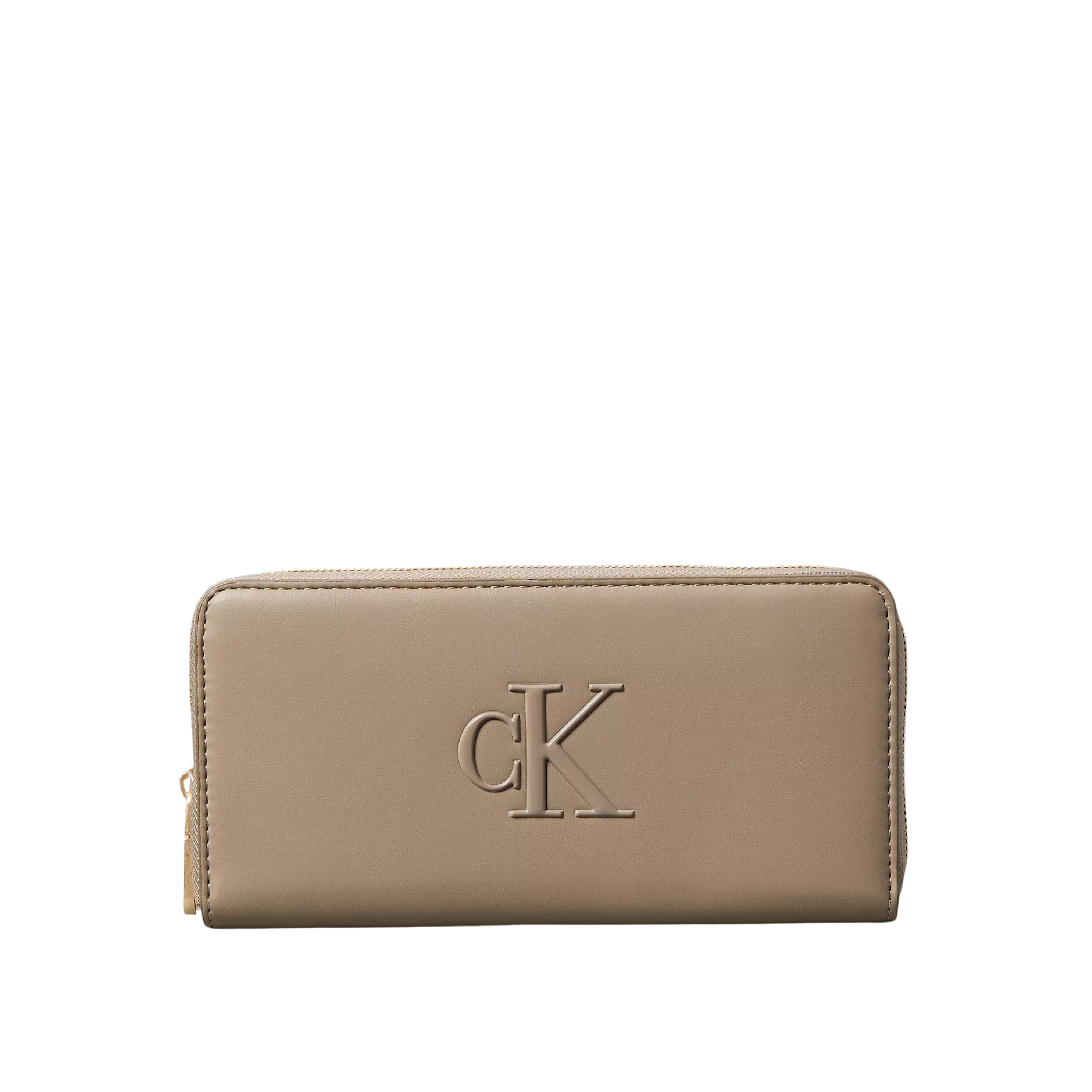 Calvin Klein Women Bold Monogram Long Zip Wallet - Desert Taupe