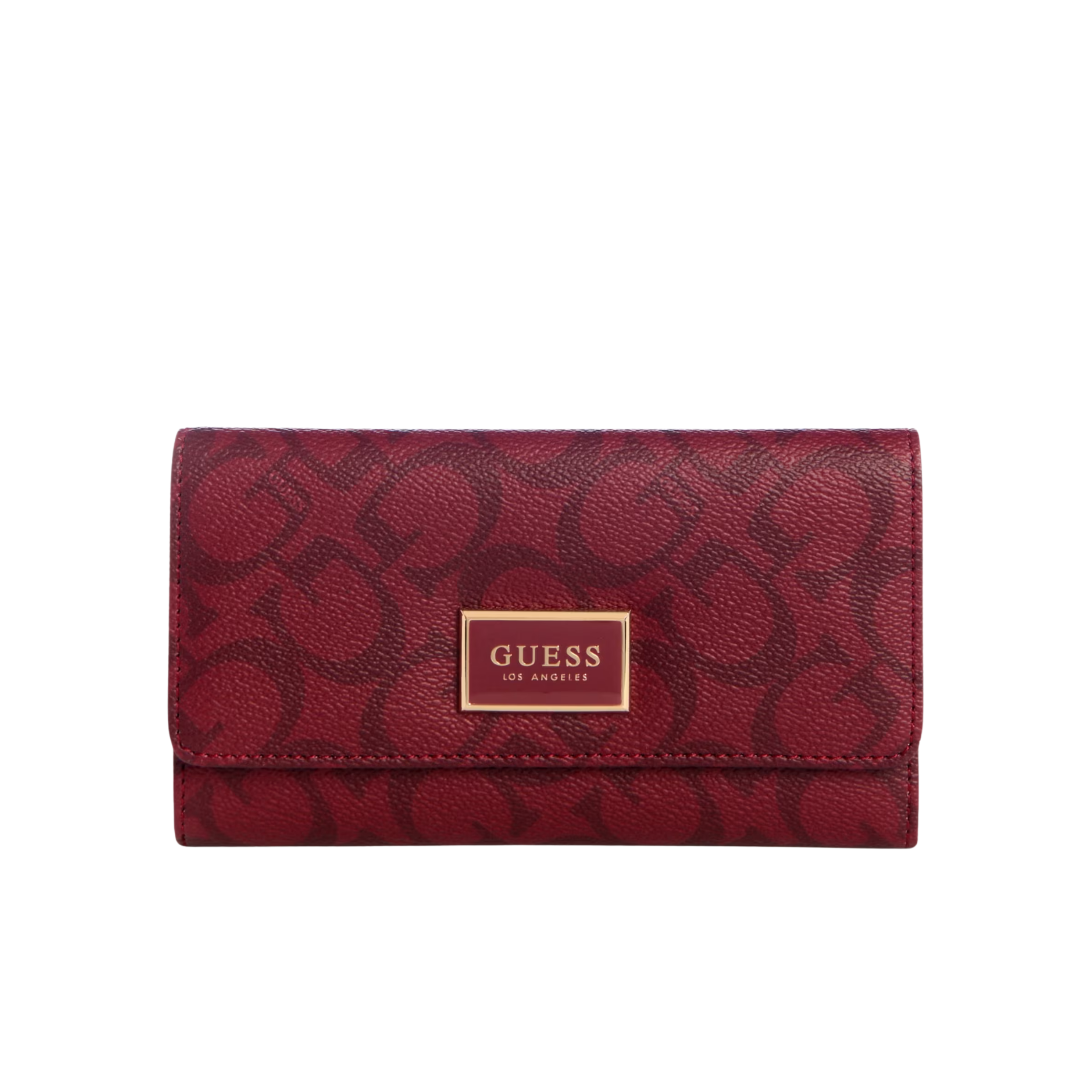 GUESS Women Abree Logo Slim Clutch Wallet - Red