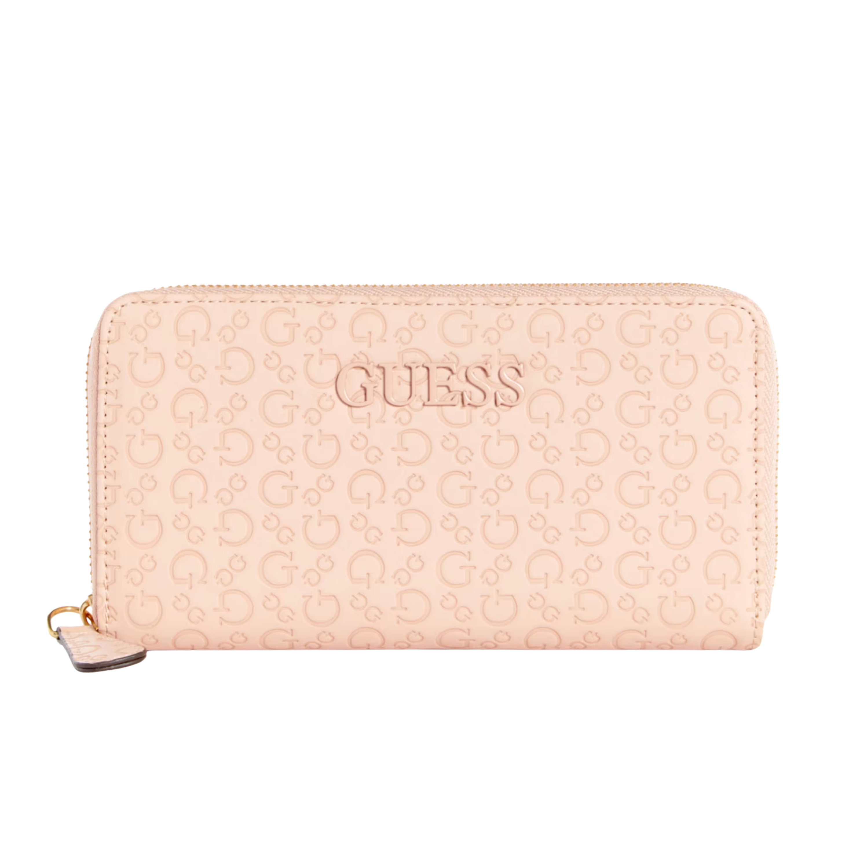 GUESS Women Bowie Debossed Logo Zip Around Wallet - Gold