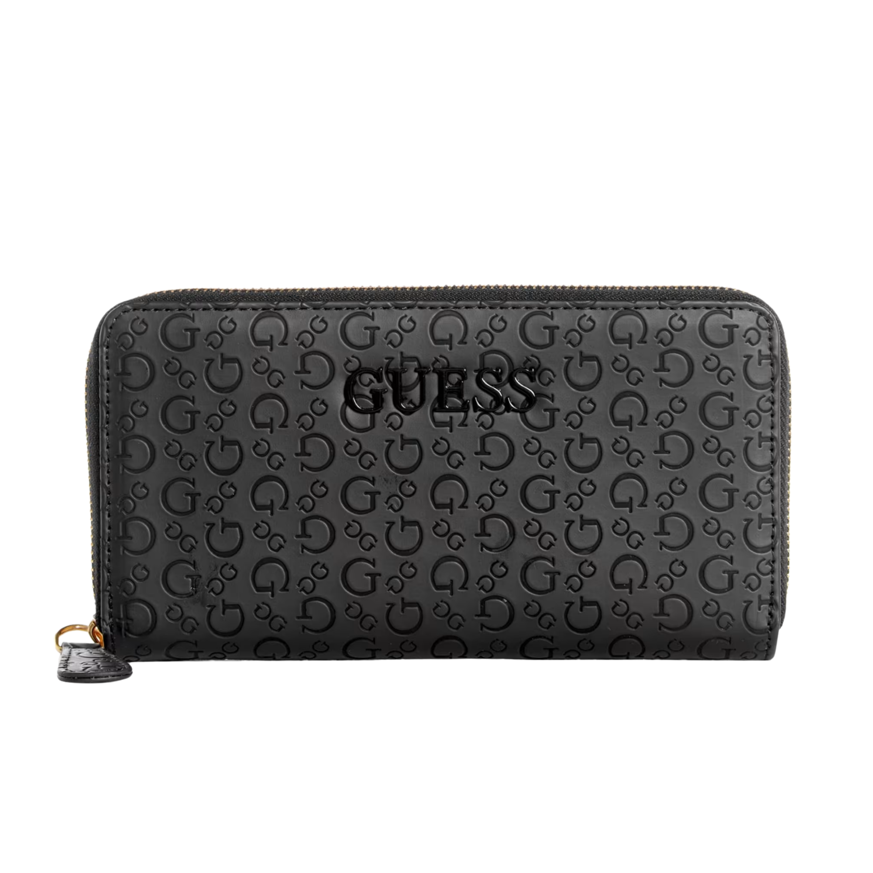 GUESS Women Bowie Debossed Logo Zip Around Wallet - Black