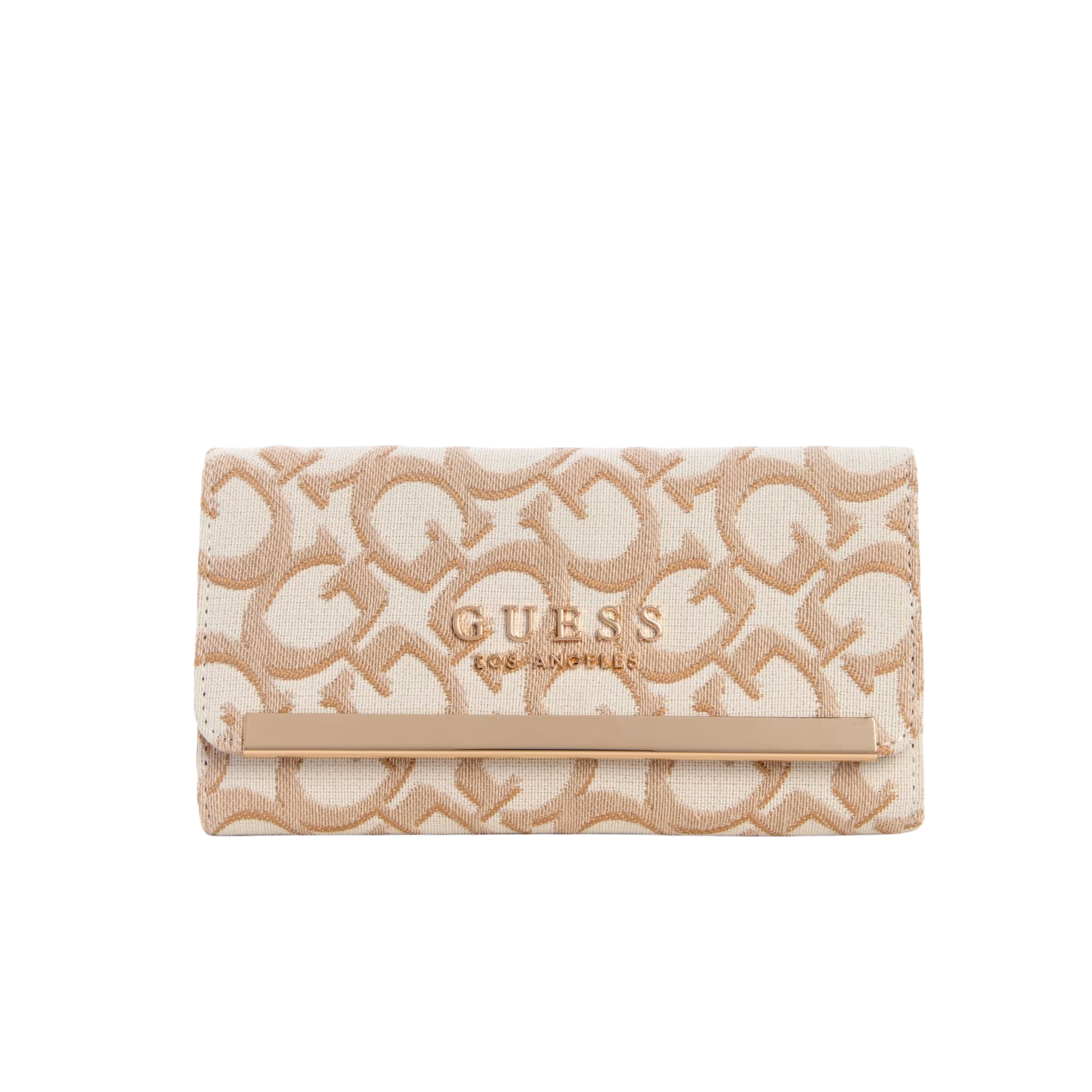 GUESS Women Marva Slim Clutch Wallet - Beige