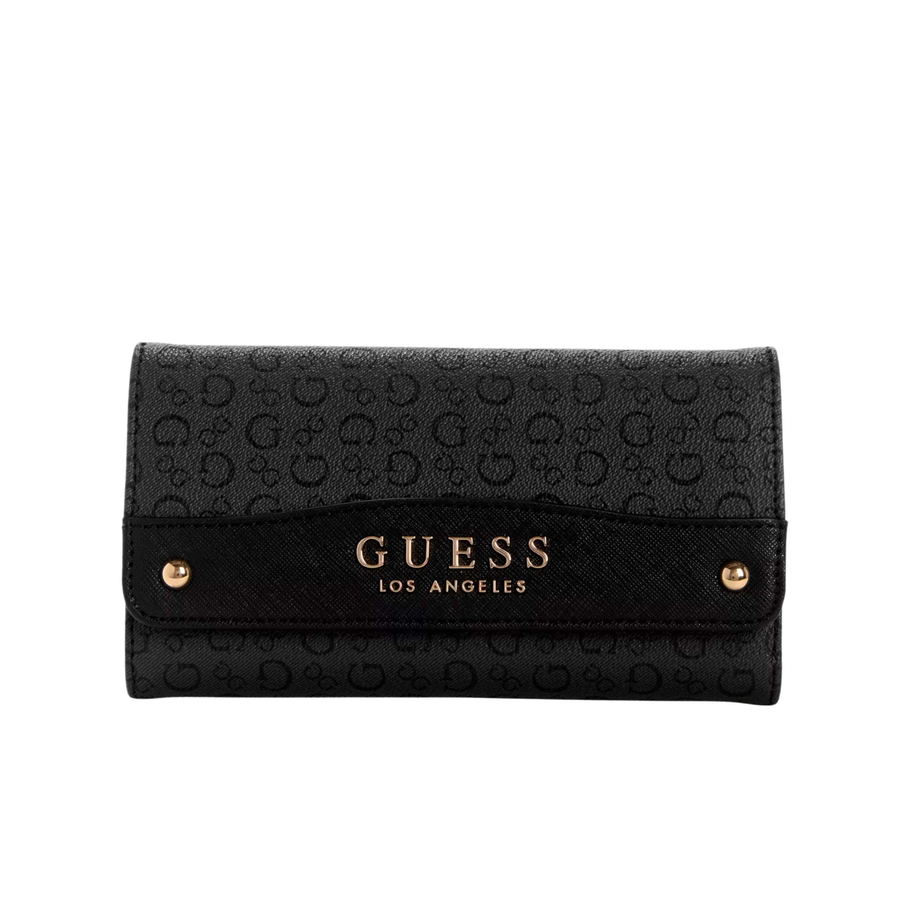 GUESS Women Avon Park Logo Slim Clutch Wallet - Black