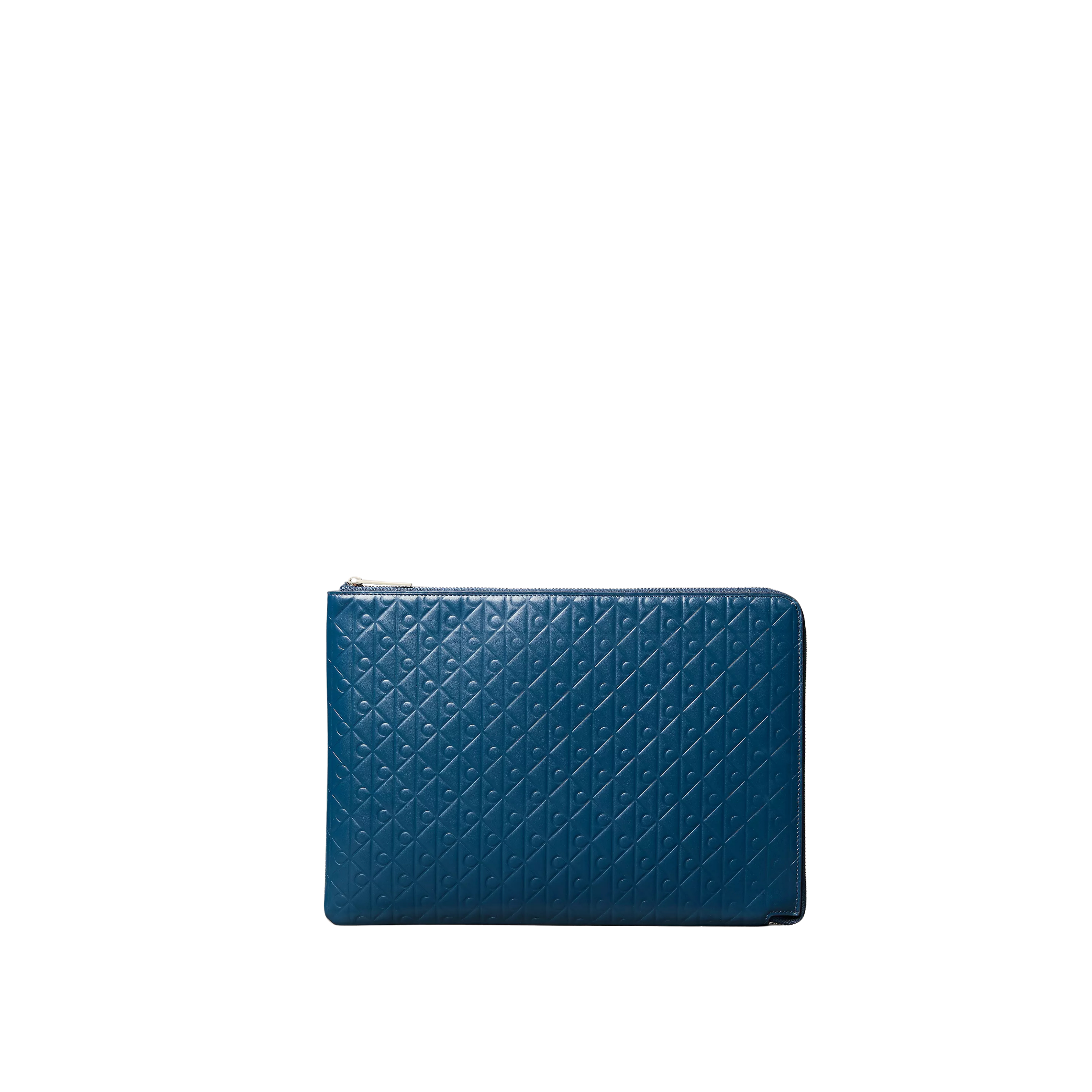 Calvin Klein Men Allover Emblem Logo Zip Pouch - Moonlit Ocean