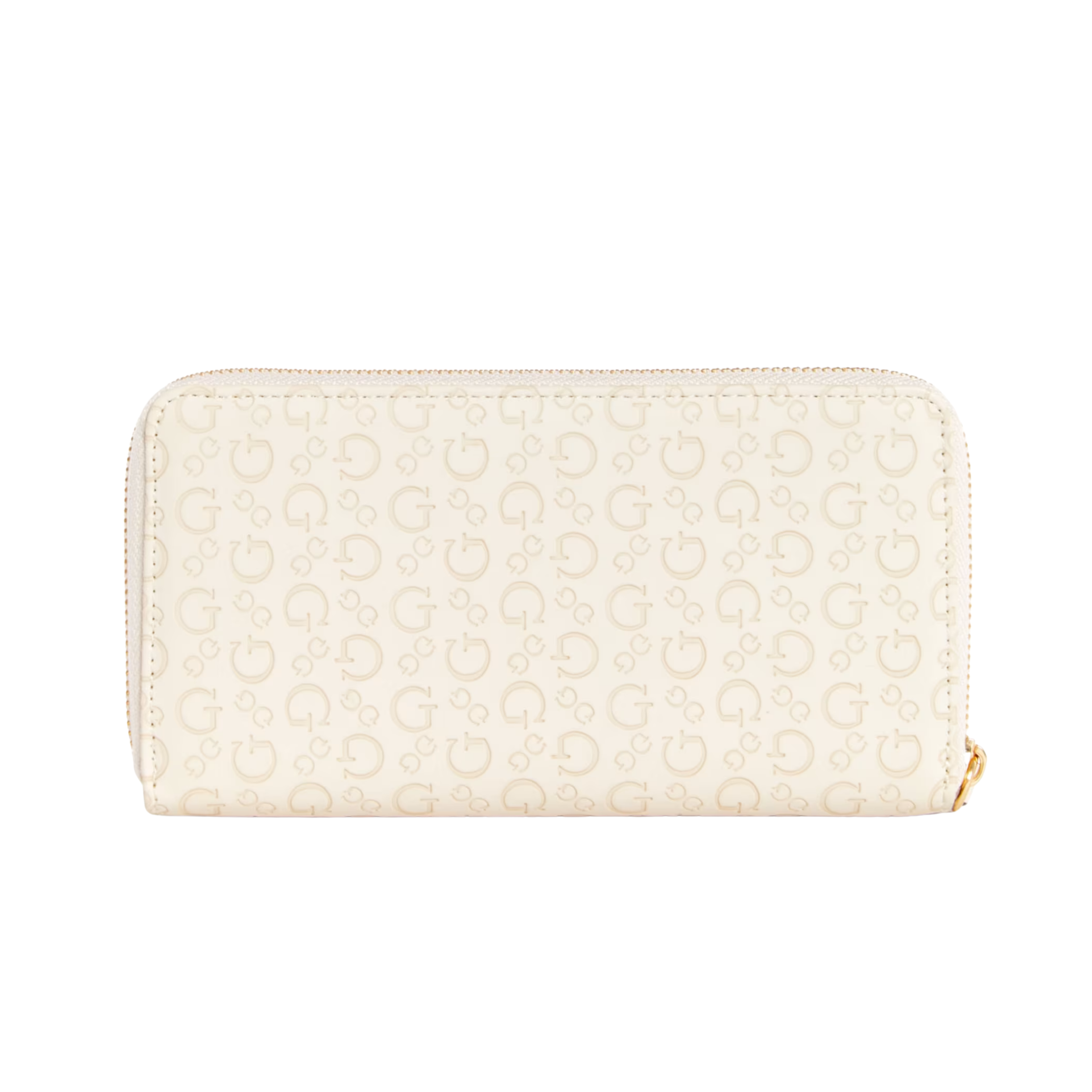 GUESS Women Bowie Debossed Logo Zip Around Wallet - Off white