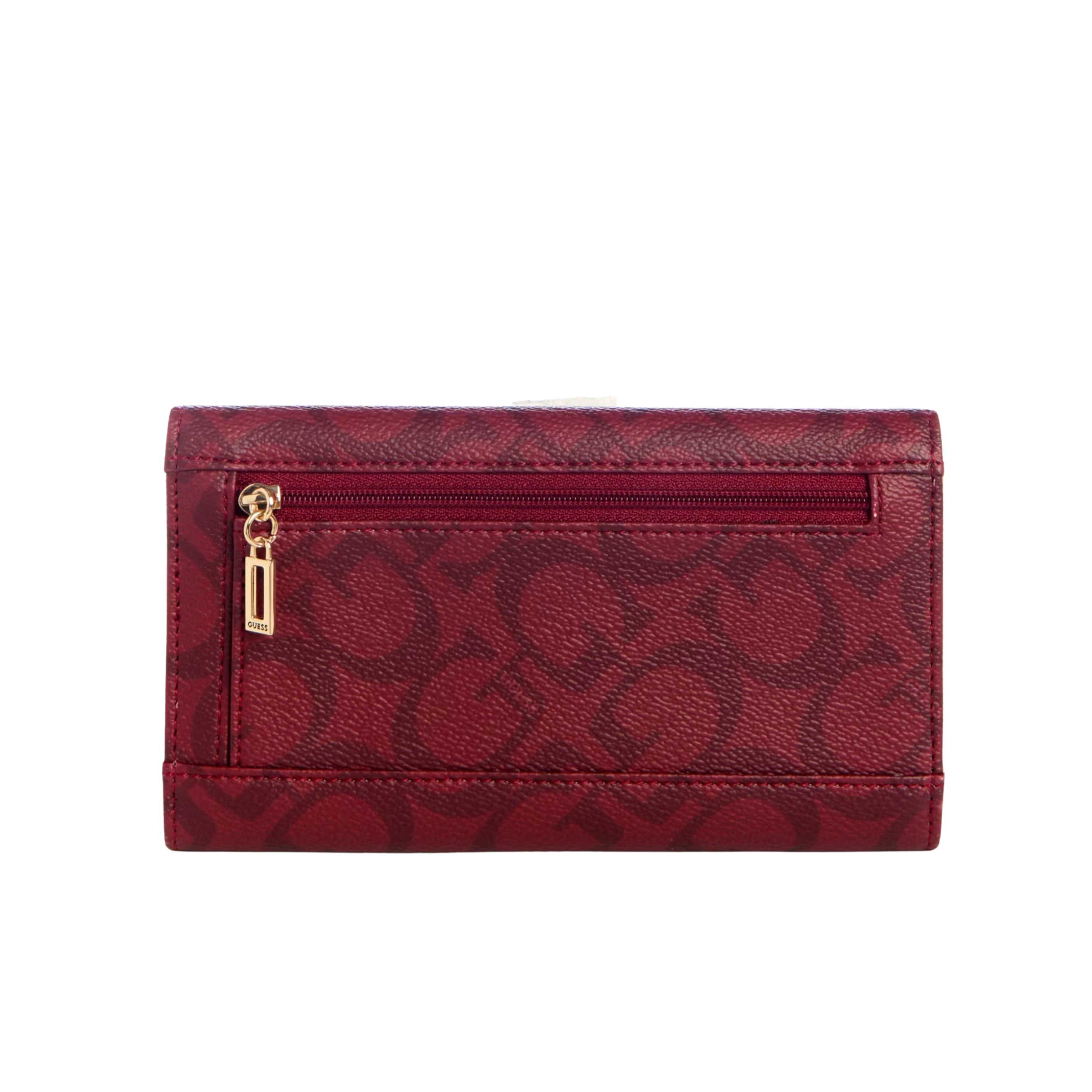 GUESS Women Abree Logo Slim Clutch Wallet - Red