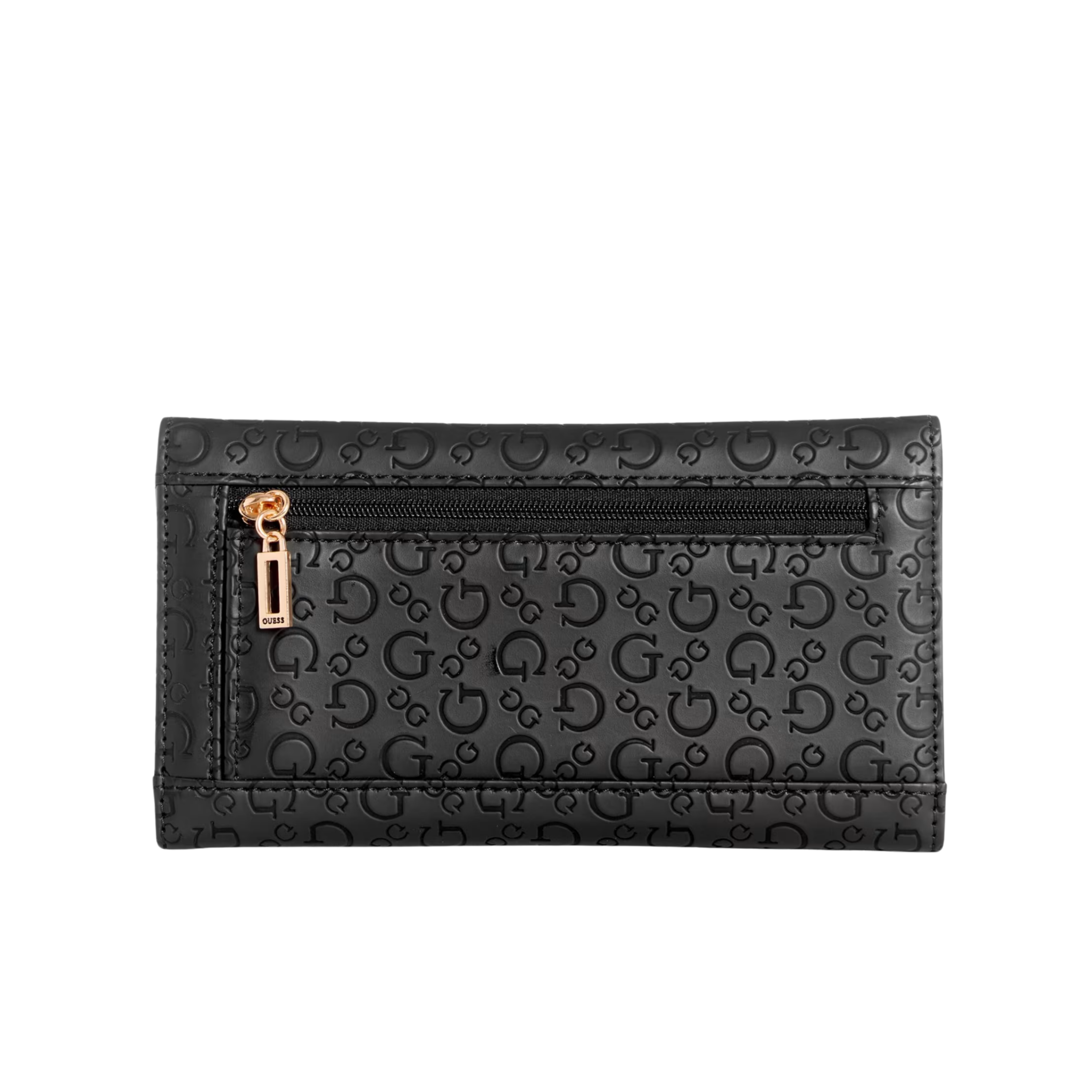 GUESS Women Bowie Debossed Logo Slim Clutch Wallet - Black
