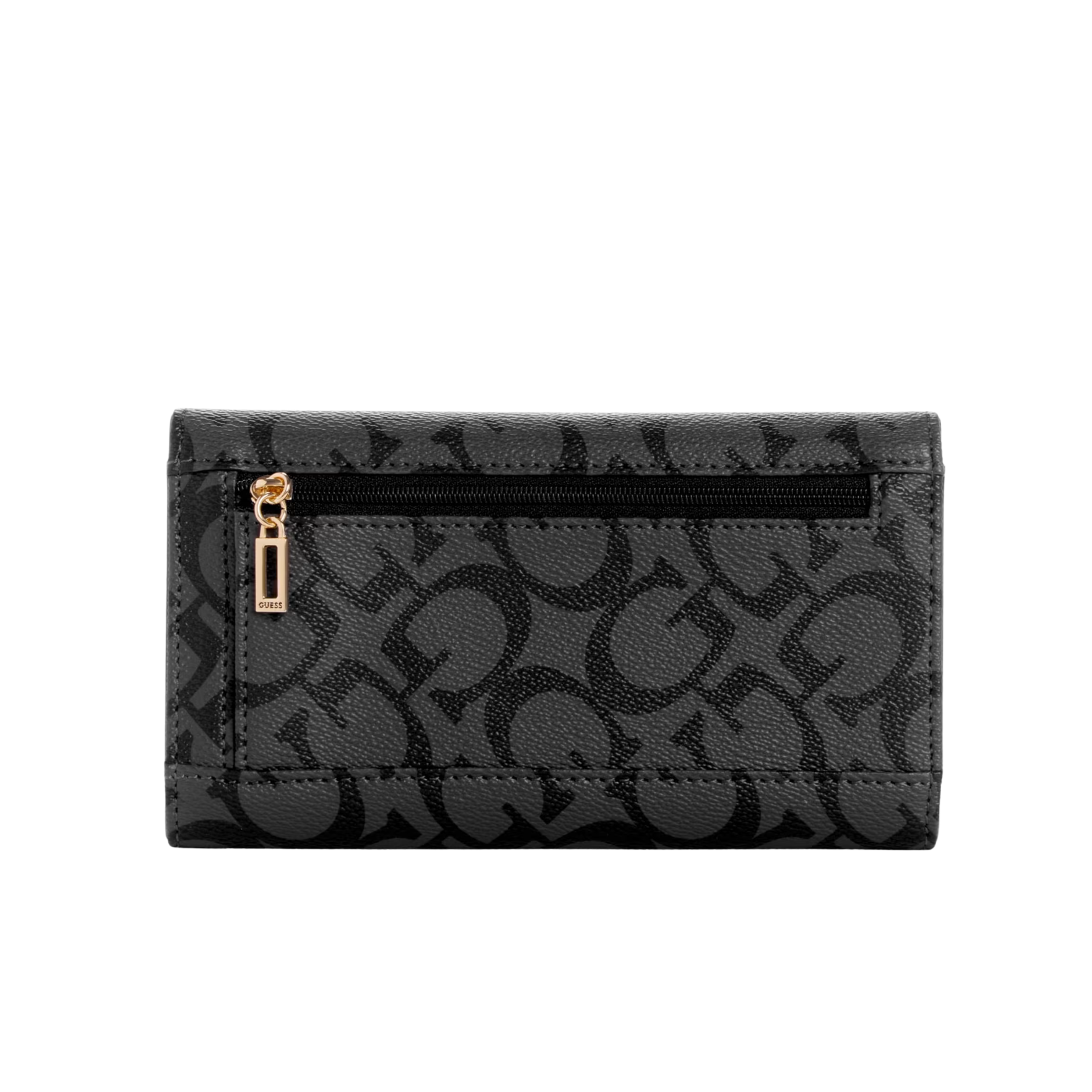 GUESS Women Abree Logo Slim Clutch Wallet - Black