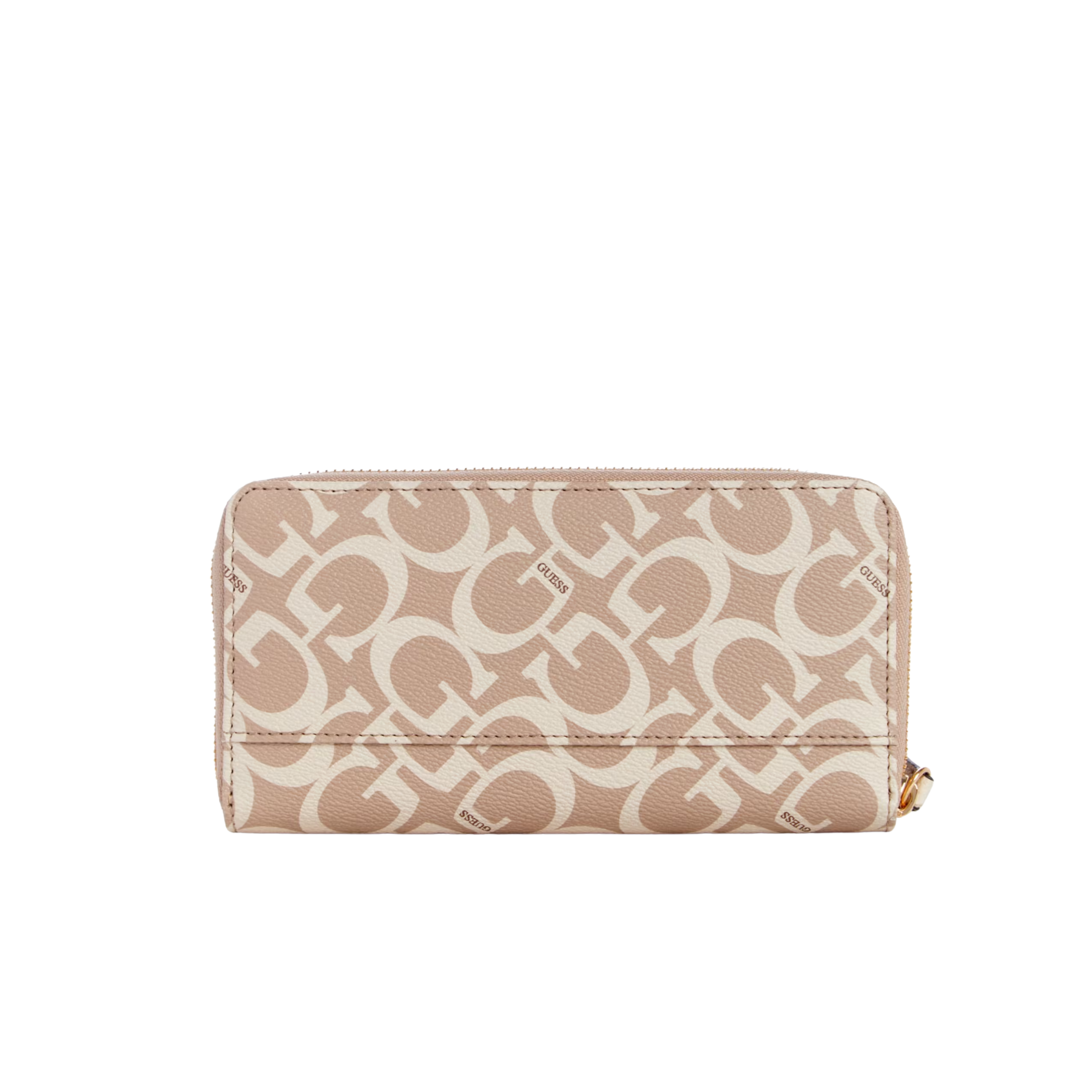 GUESS Women Abree Logo Medium Zip Wallet - Beige