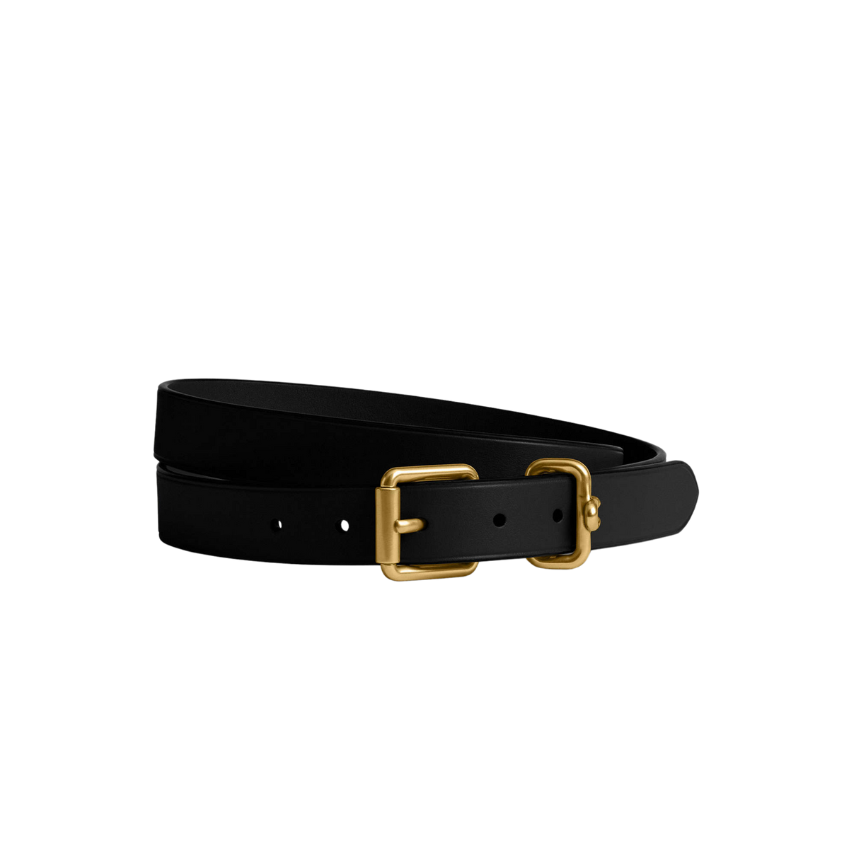 Coach Women Roller Buckle Belt 25MM - Brass Black