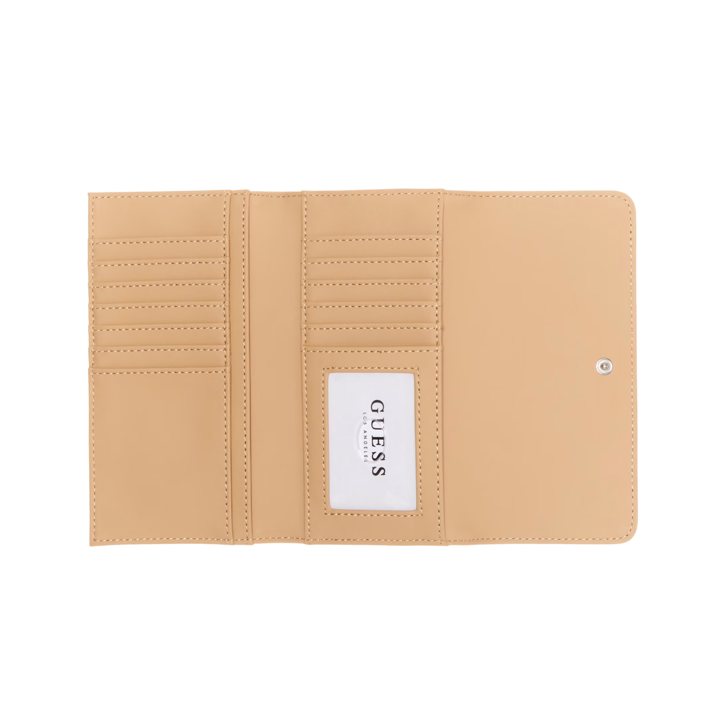 GUESS Women Abree Logo Slim Clutch Wallet - Beige