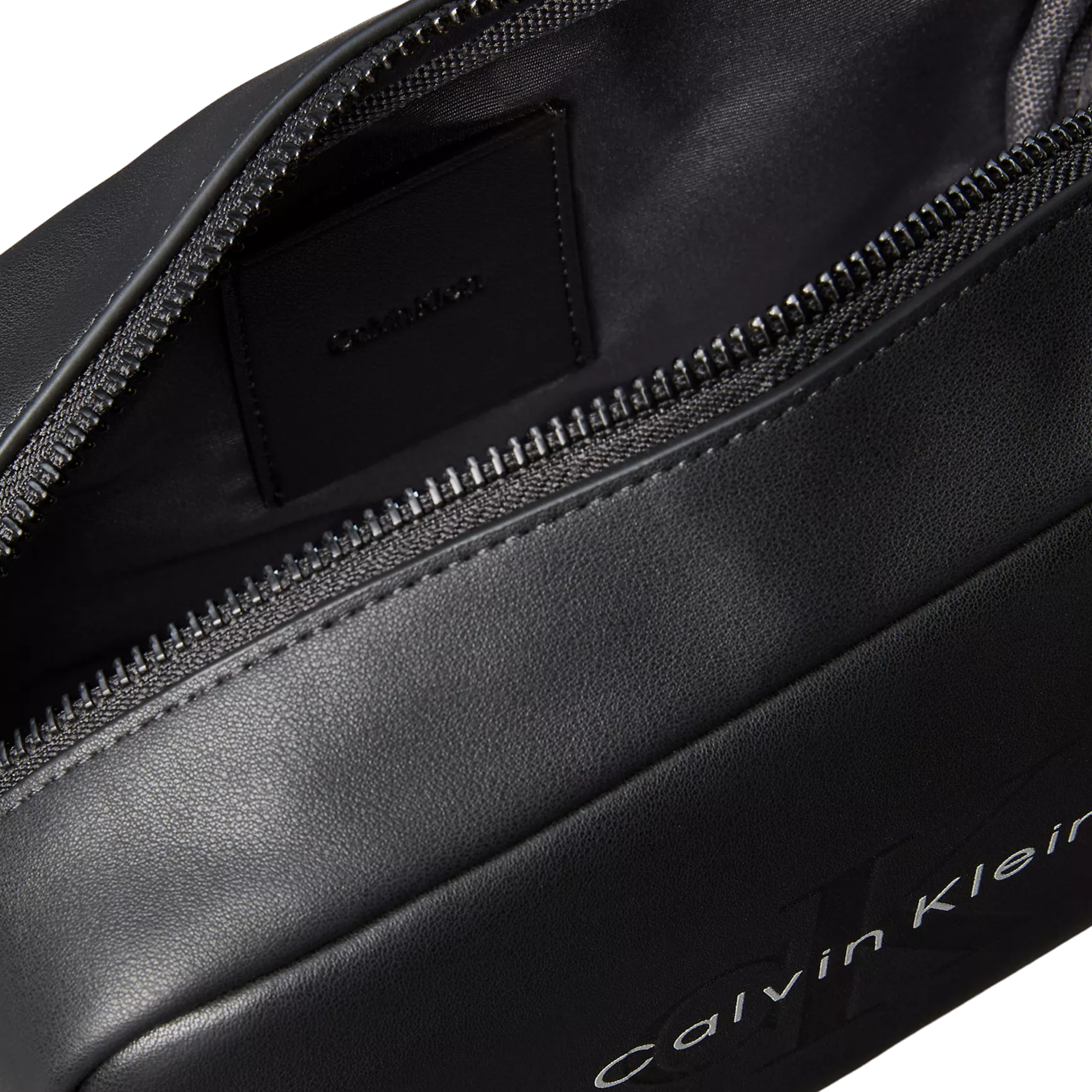 Calvin Klein Men Embossed Monologo Dopp Kit - Black