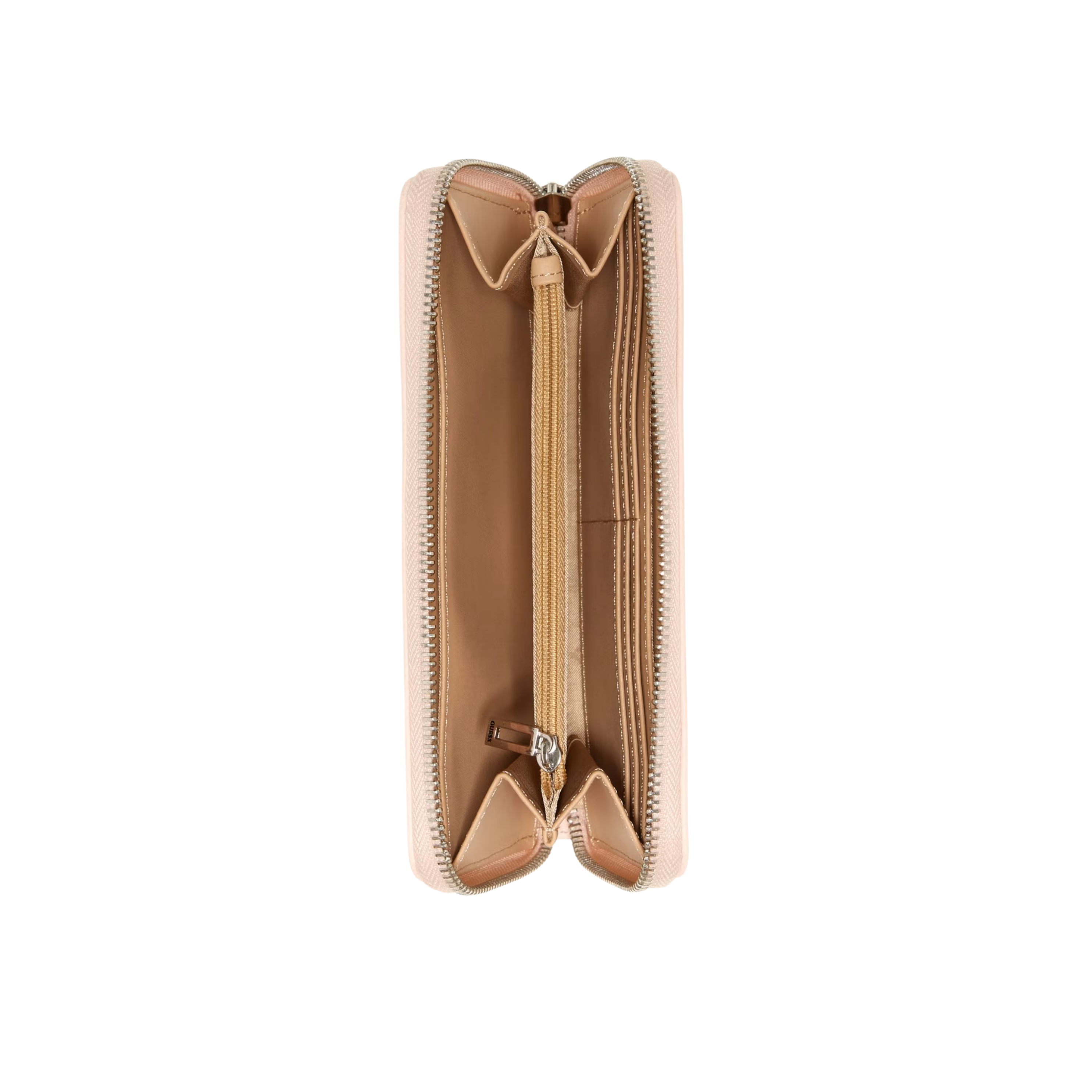 GUESS Women Bowie Debossed Logo Zip Around Wallet - Gold