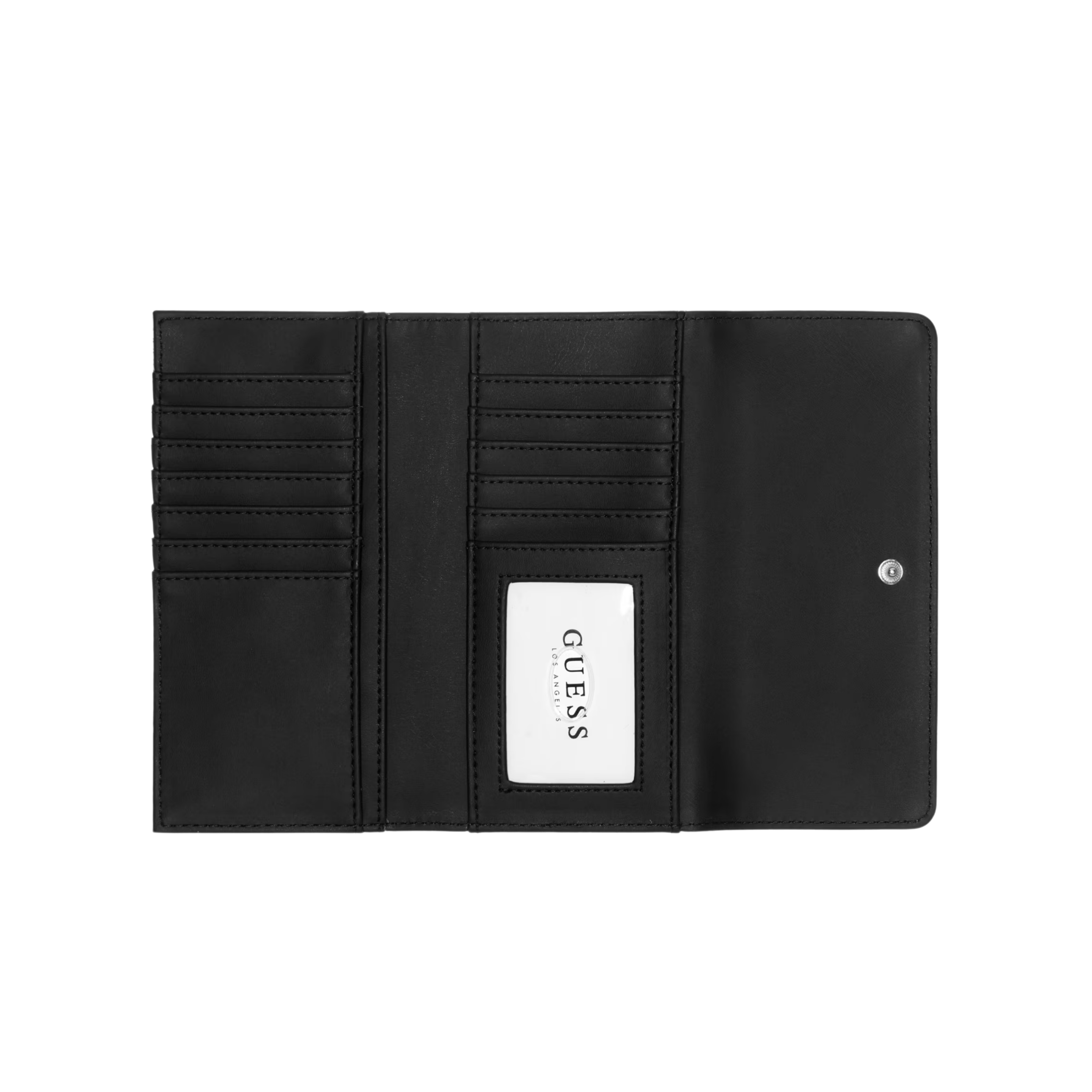 GUESS Women Eldoria Enlarged Logo Slim Clutch Wallet - Black