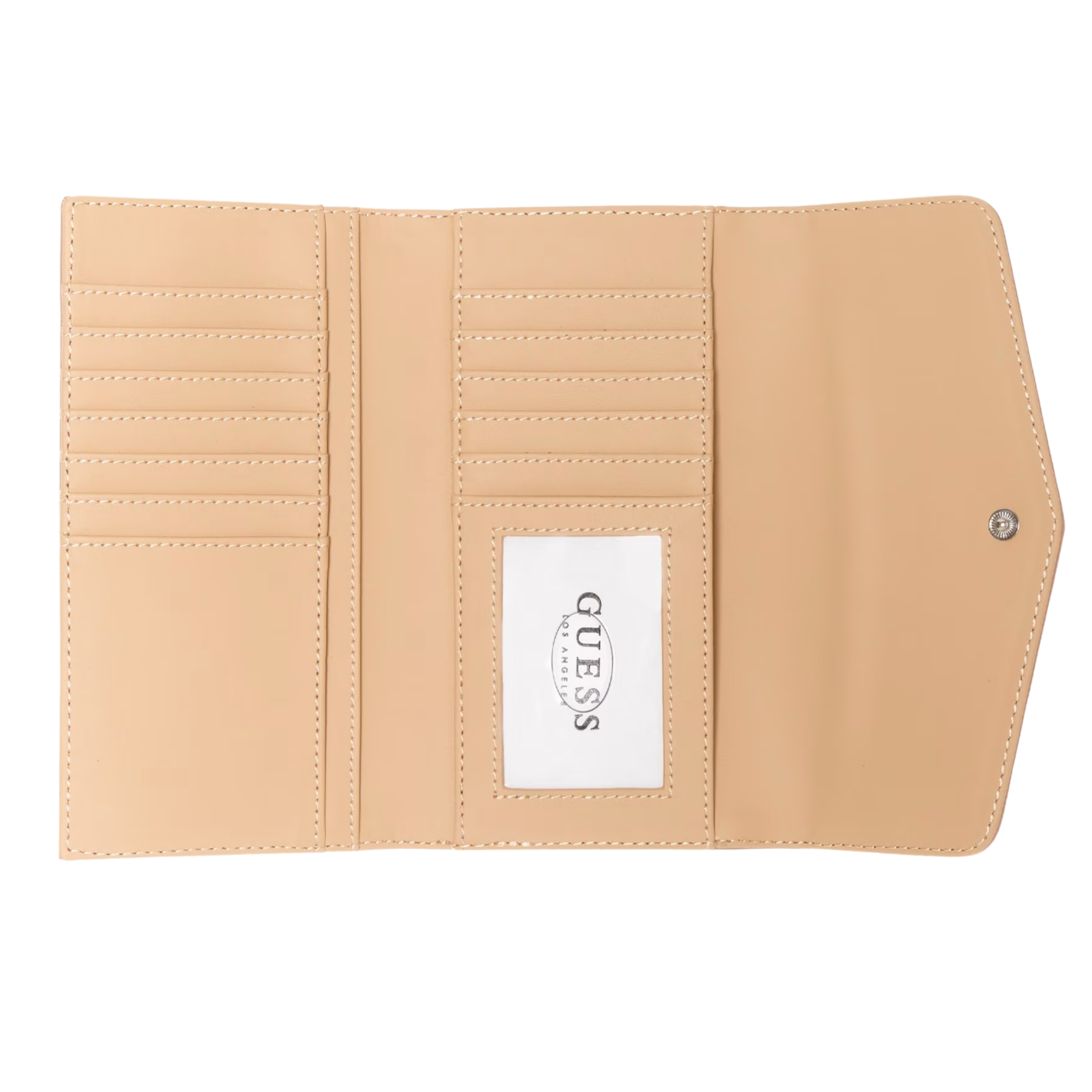 GUESS Women Kiran Logo Slim Clutch Wallet - Neutral Brown