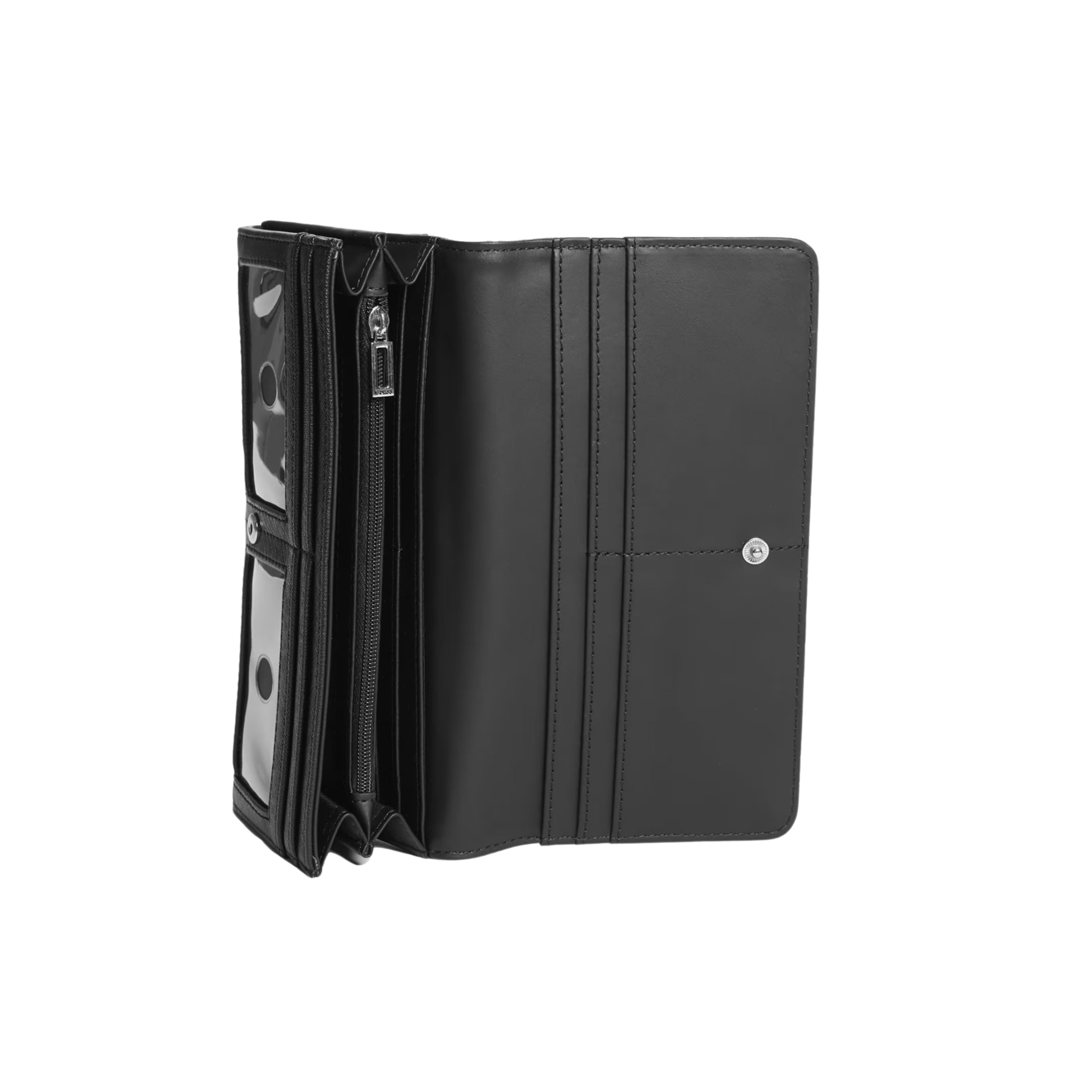 GUESS Women Abree Logo Saffiano Multi Organizer - Black