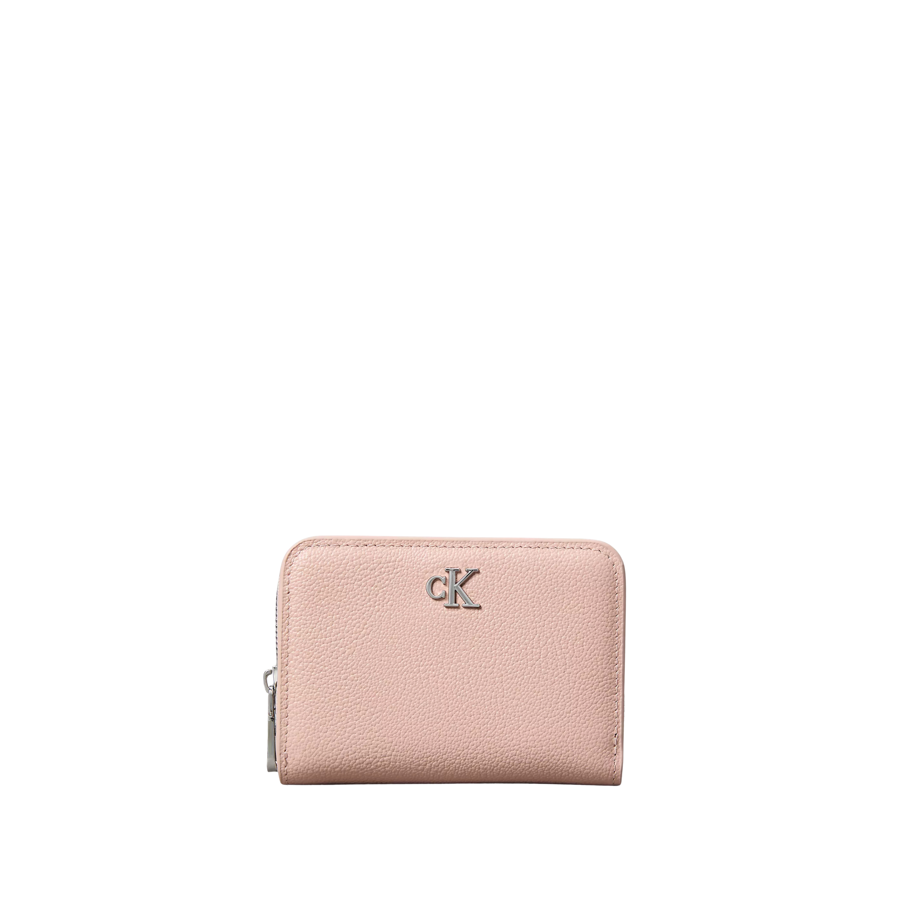 Calvin Klein Women Minimal Monogram Zip Flap Wallet - Pale Conch