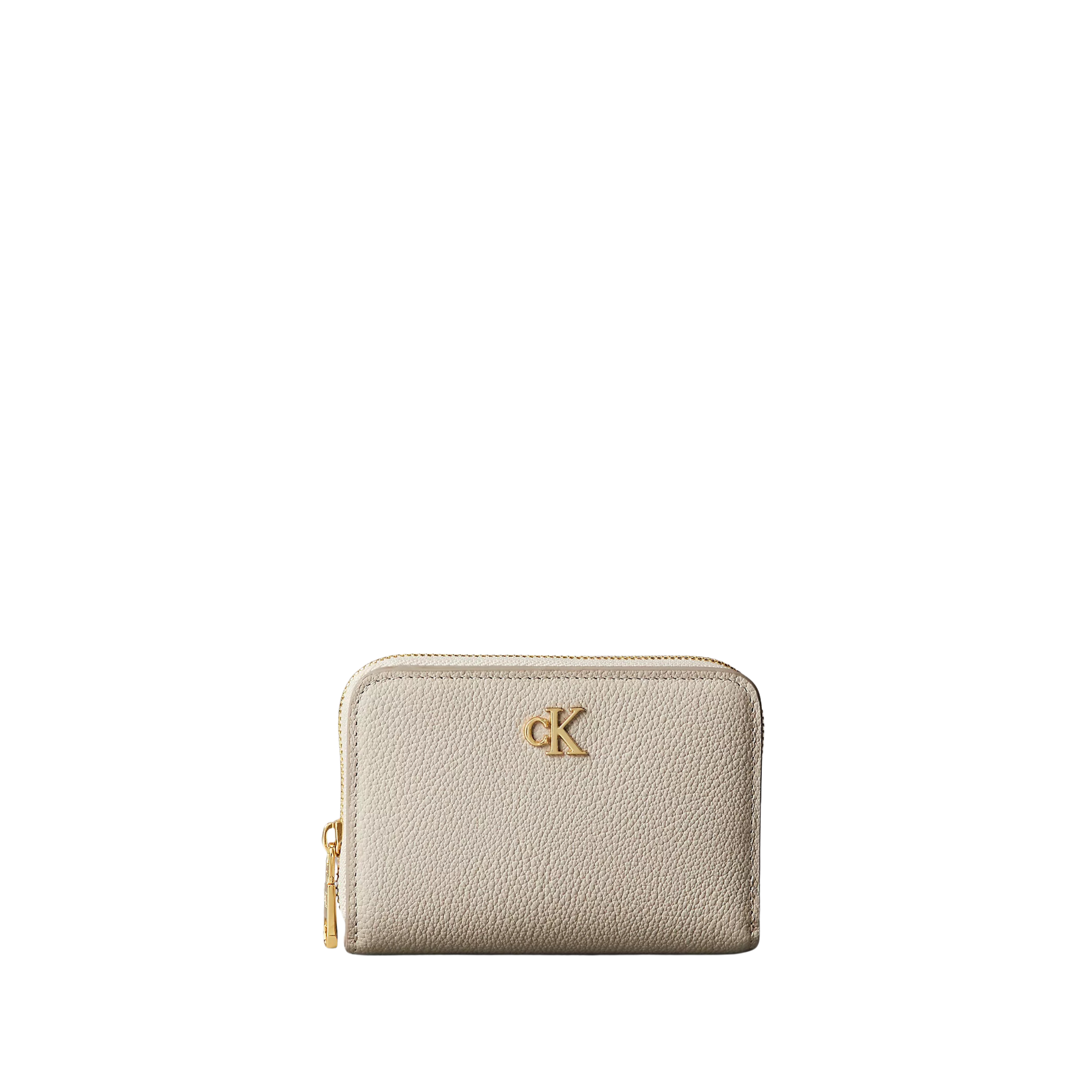Calvin Klein Women Minimal Monogram Zip Flap Wallet - Chateau Gray
