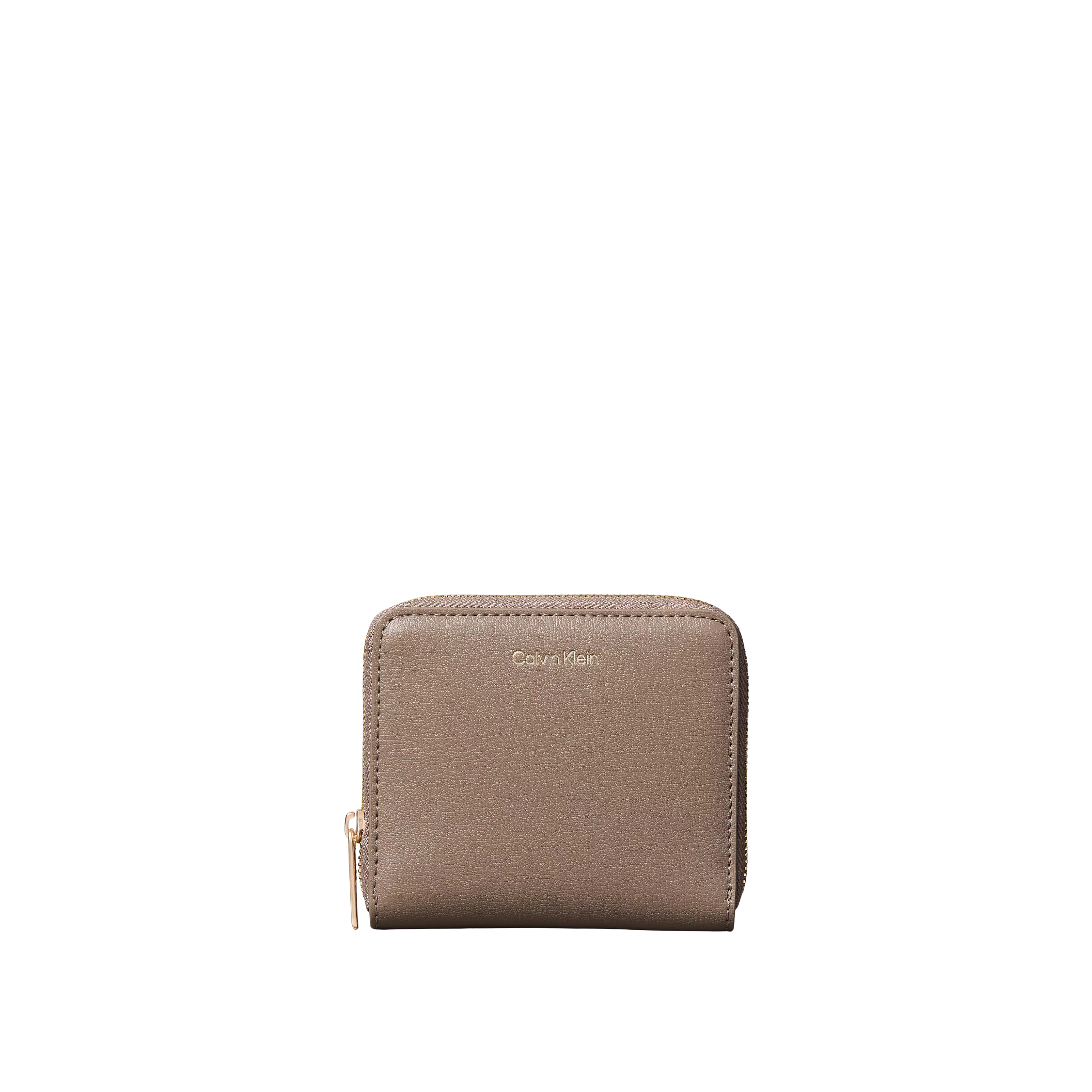 Calvin Klein Women Foil Logo Square Zip Wallet - Desert Taupe