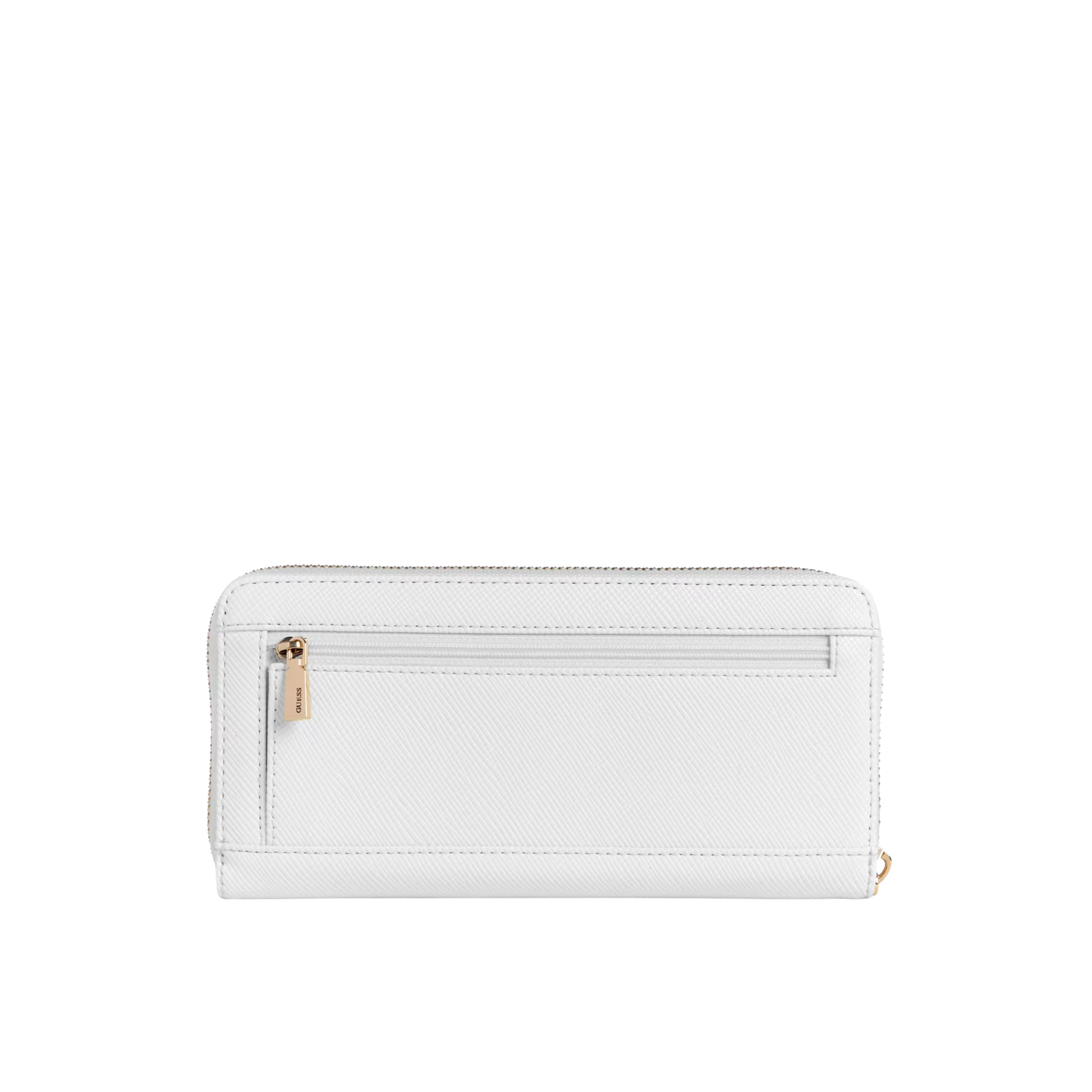 Guess Women Laurel Large Zip Around Wallet - White Multi