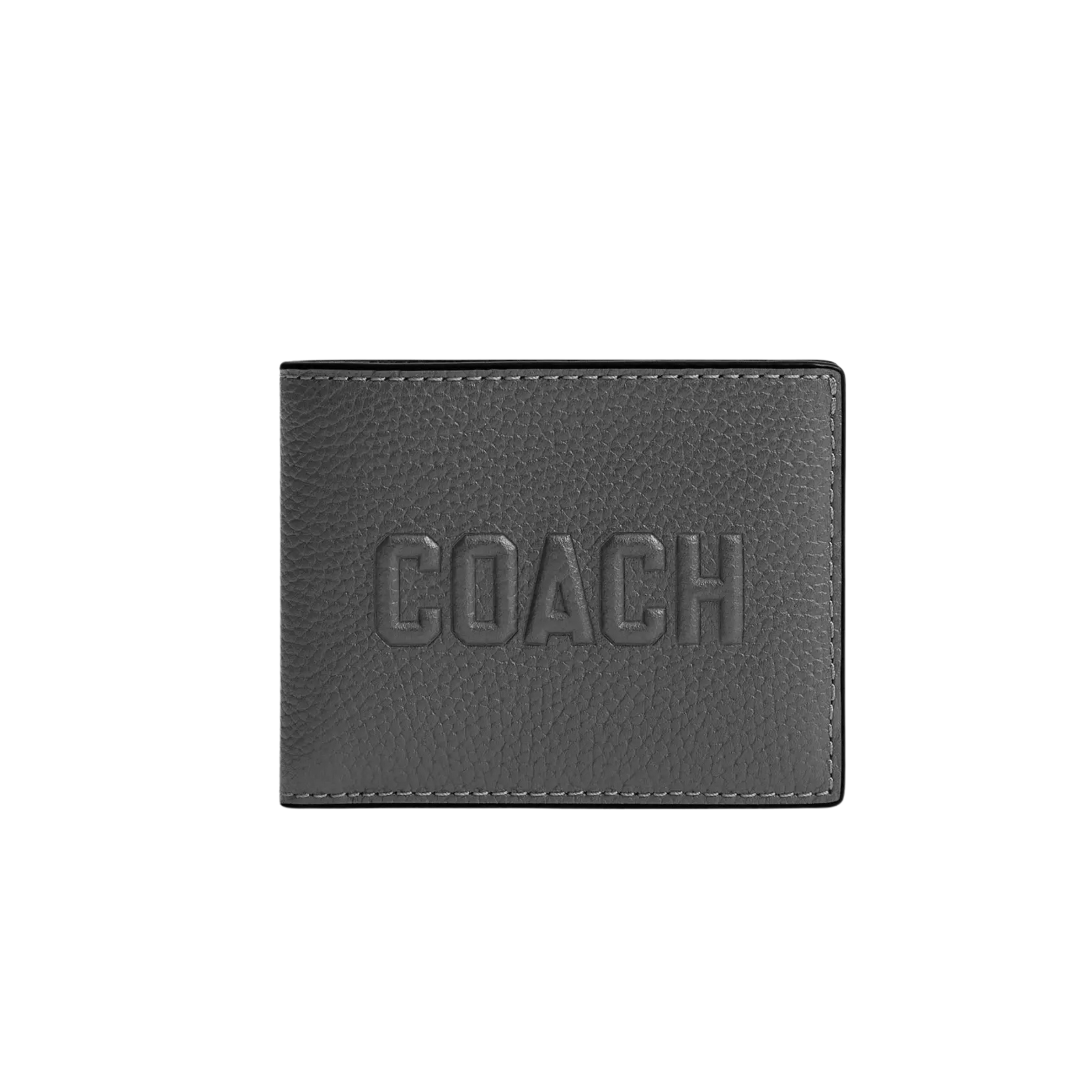 COACH Men Slim Billfold Wallet With Coach Graphic - Charcoal