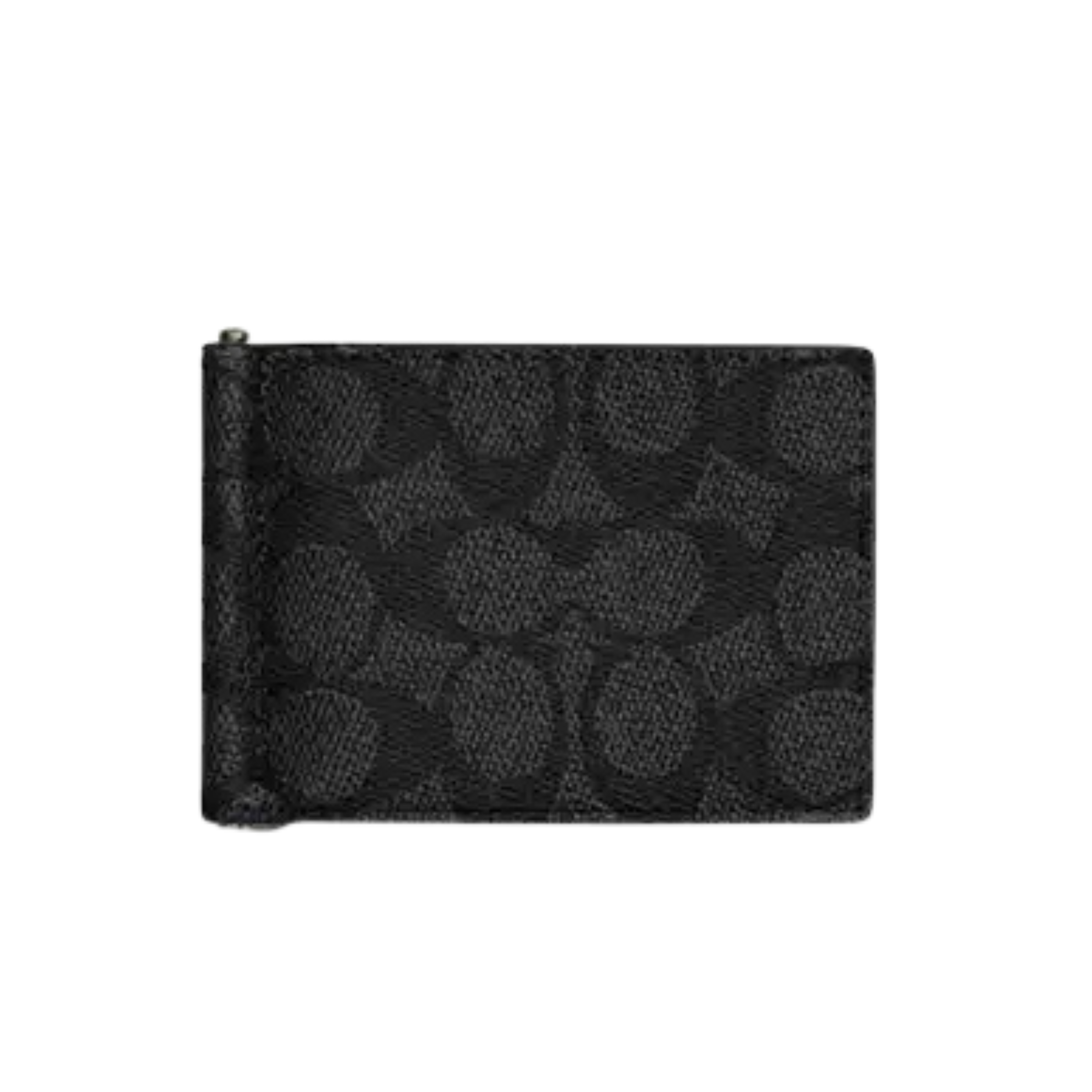 COACH Men Slim Money Clip Billfold Wallet - Gunmetal