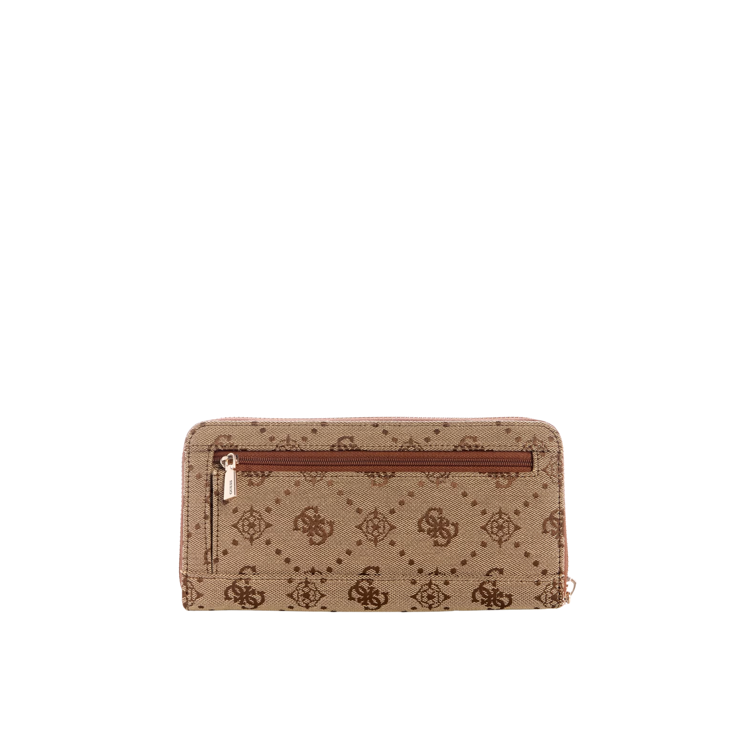 Guess Women Melinda Quattro G Large Zip Around Wallet - Latte Logo