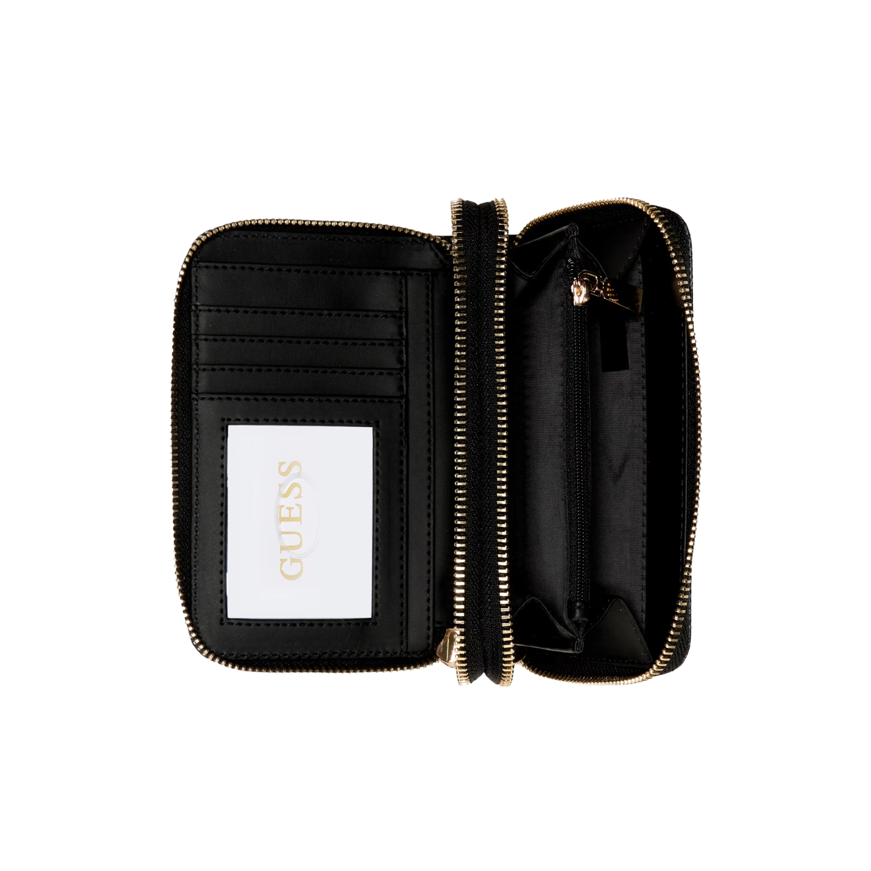 Guess Women Amorette Dual Zip Medium Wallet - Black