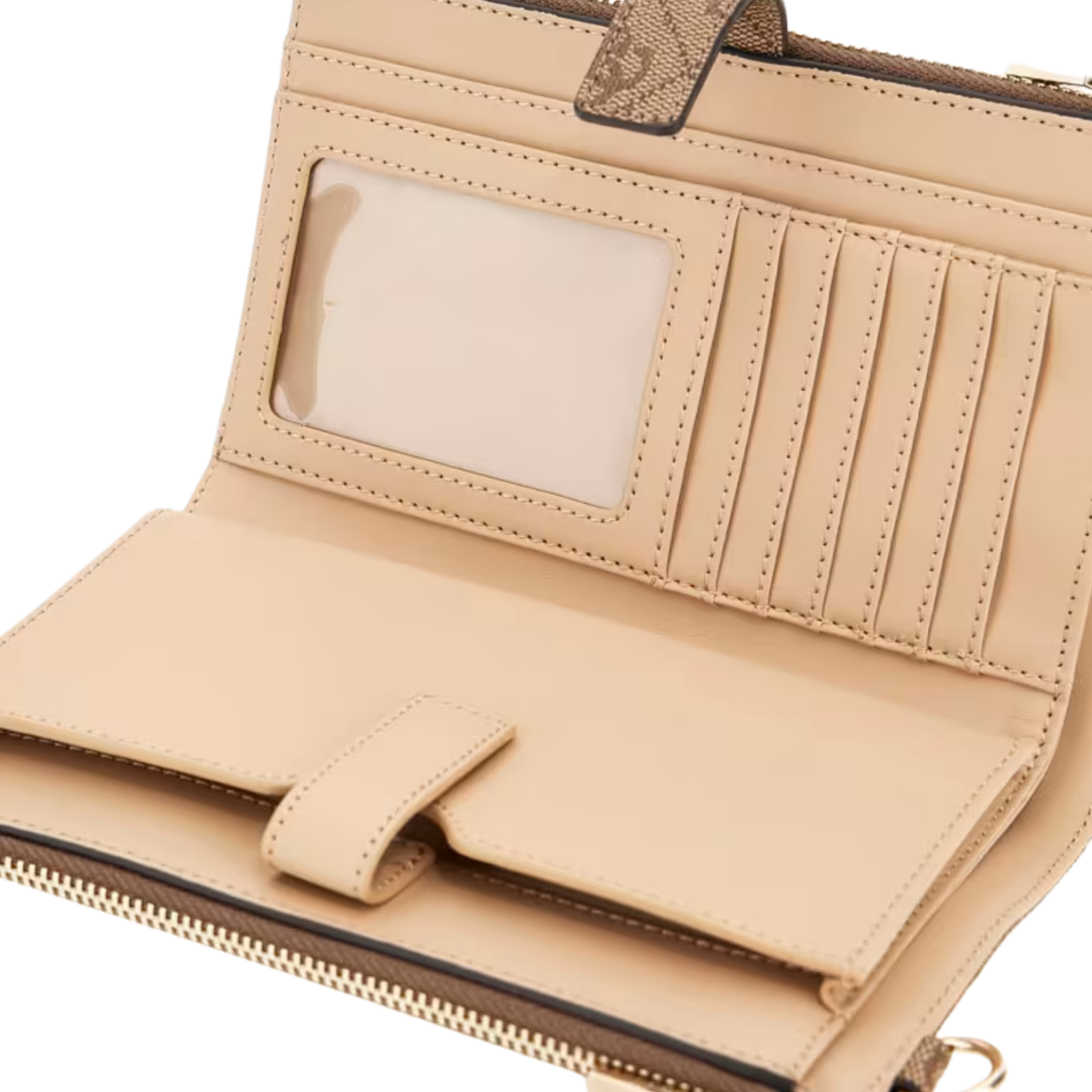 Guess Women Laurel 4G Logo Wallet - Latte Logo