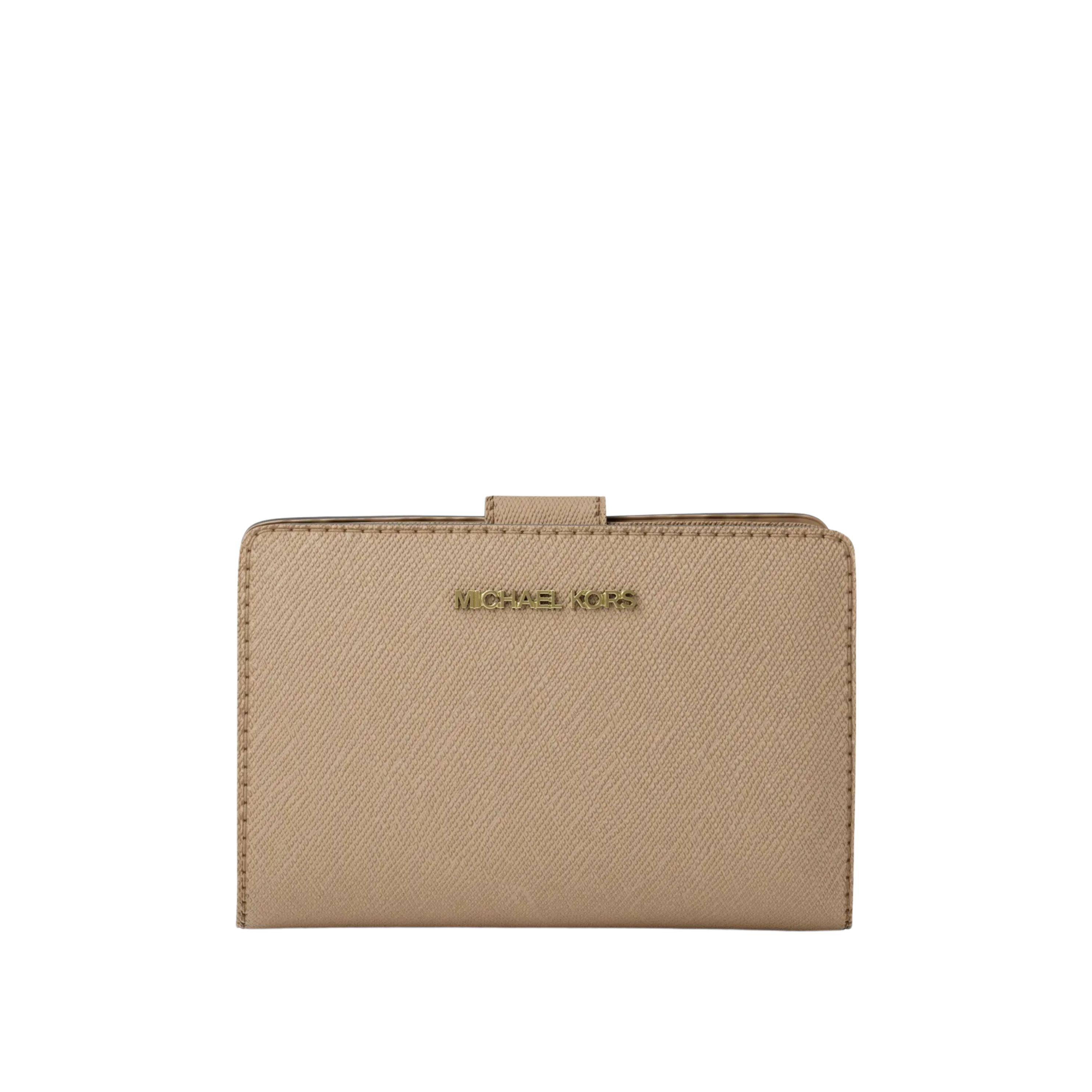 Michael Kors Women Medium Crossgrain Leather Wallet - Camel