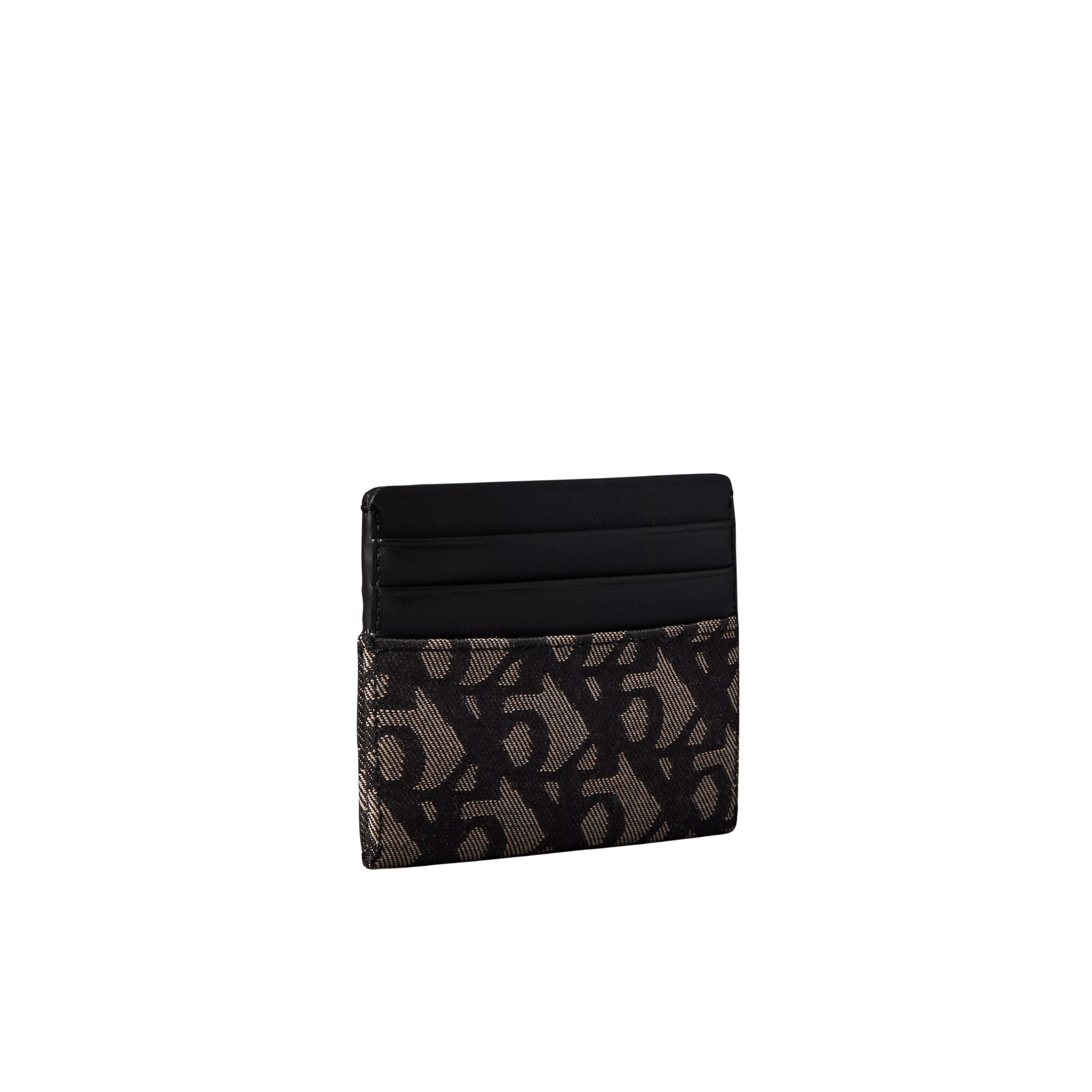 Calvin Klein Men Allover Monogram Card Case - Black Lotus Beige Aop