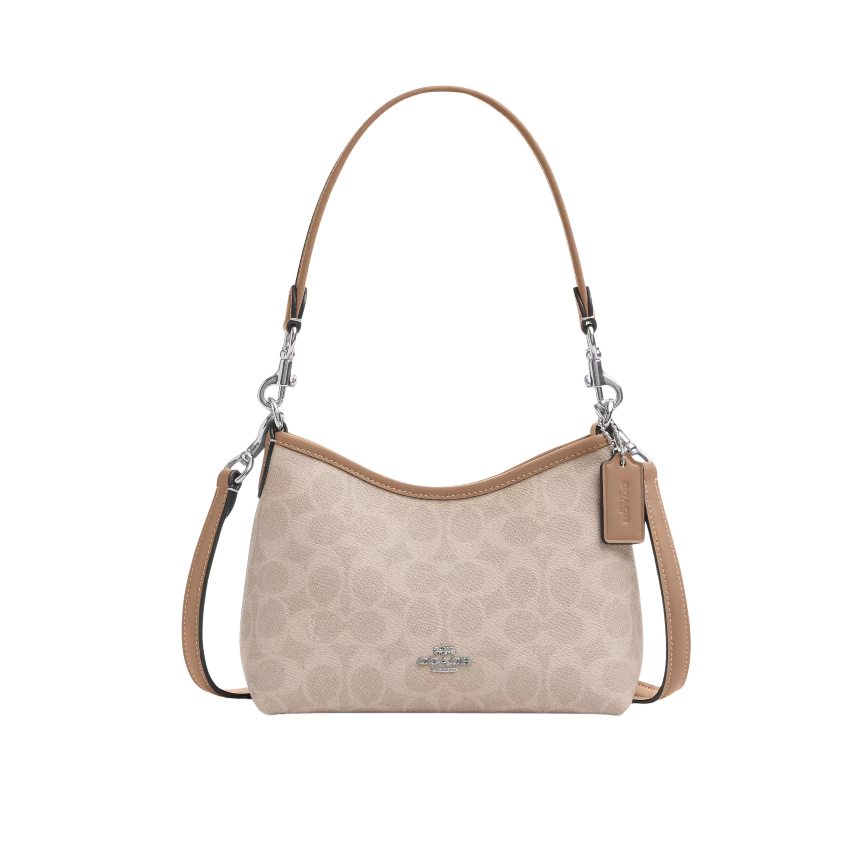 COACH Women Laurel Small Shoulder Bag - Silver Sand Taupe
