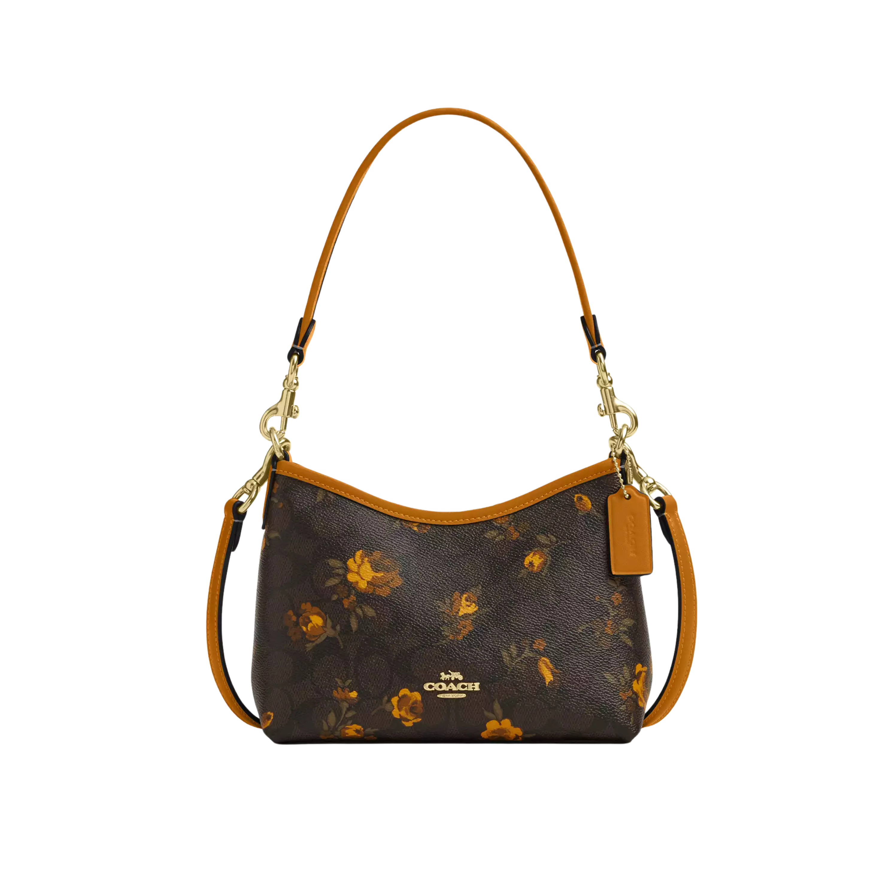COACH Women Laurel Small Shoulder Bag - Walnut Yellow