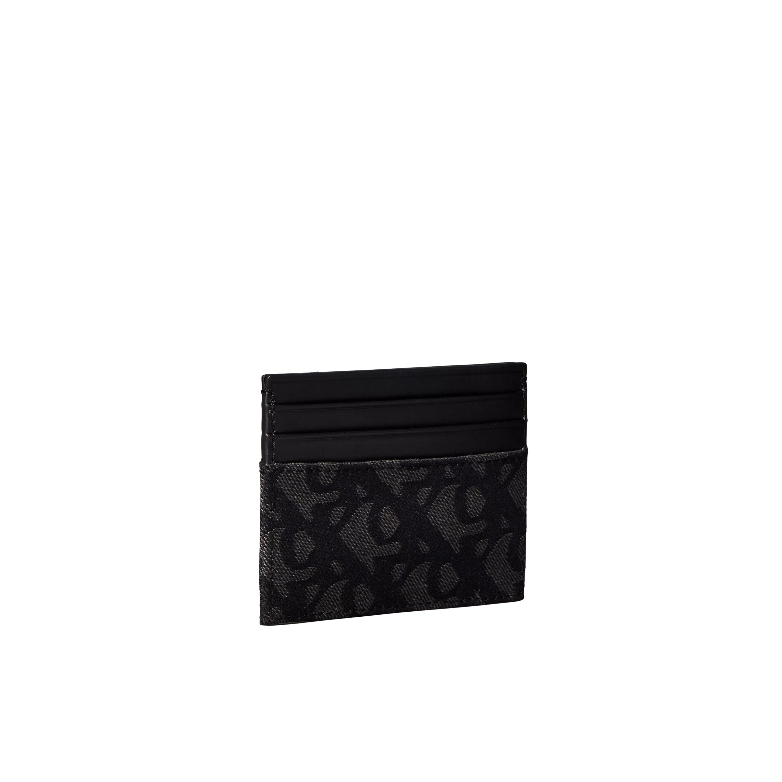 Calvin Klein Men Allover Monogram Card Case - Black Aop