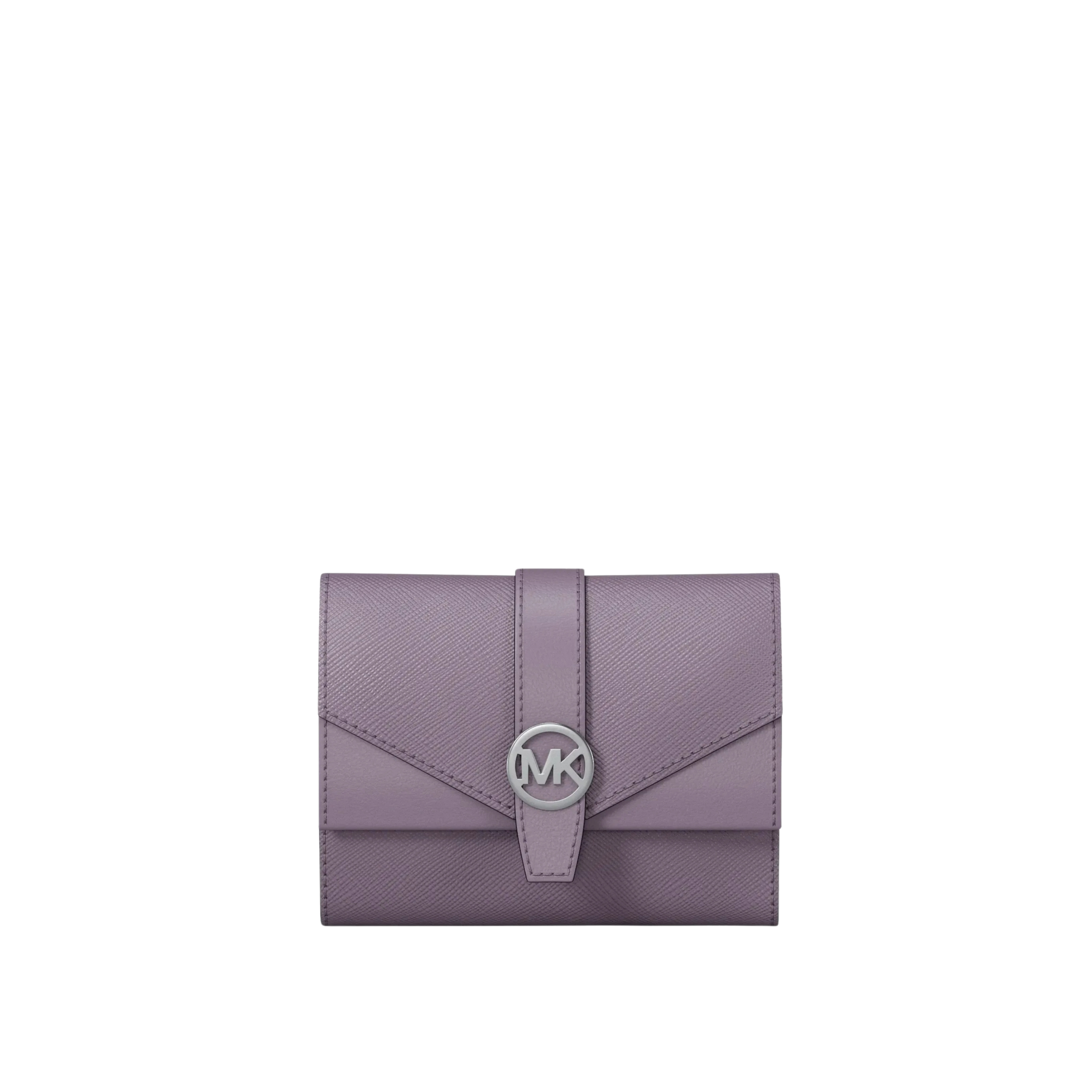Michael Kors Women Greenwich Medium Leather Trifold Wallet - Lilac