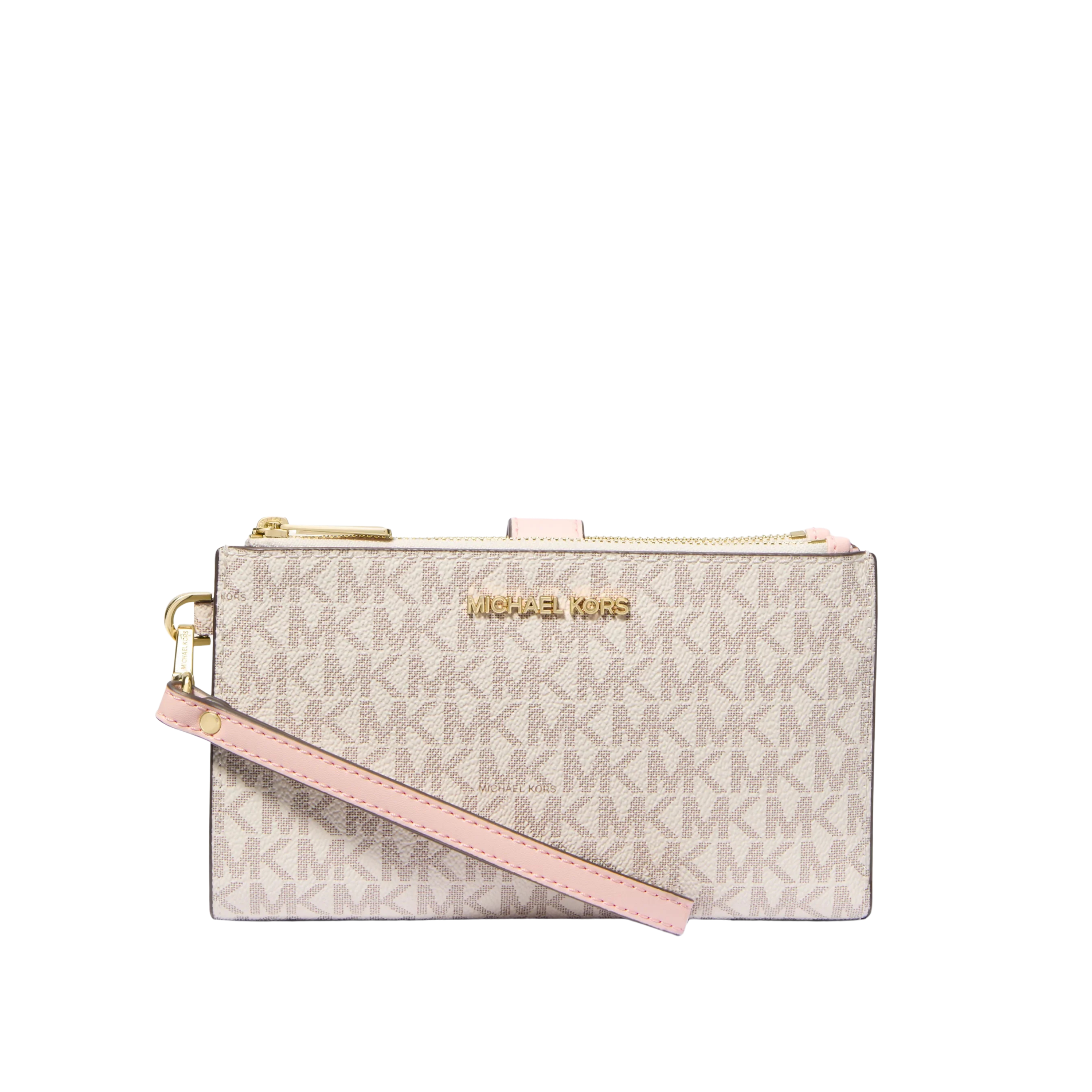 Michael Kors Women Jet Set Travel Signature Logo Smartphone Wallet - Powder Blush Multi