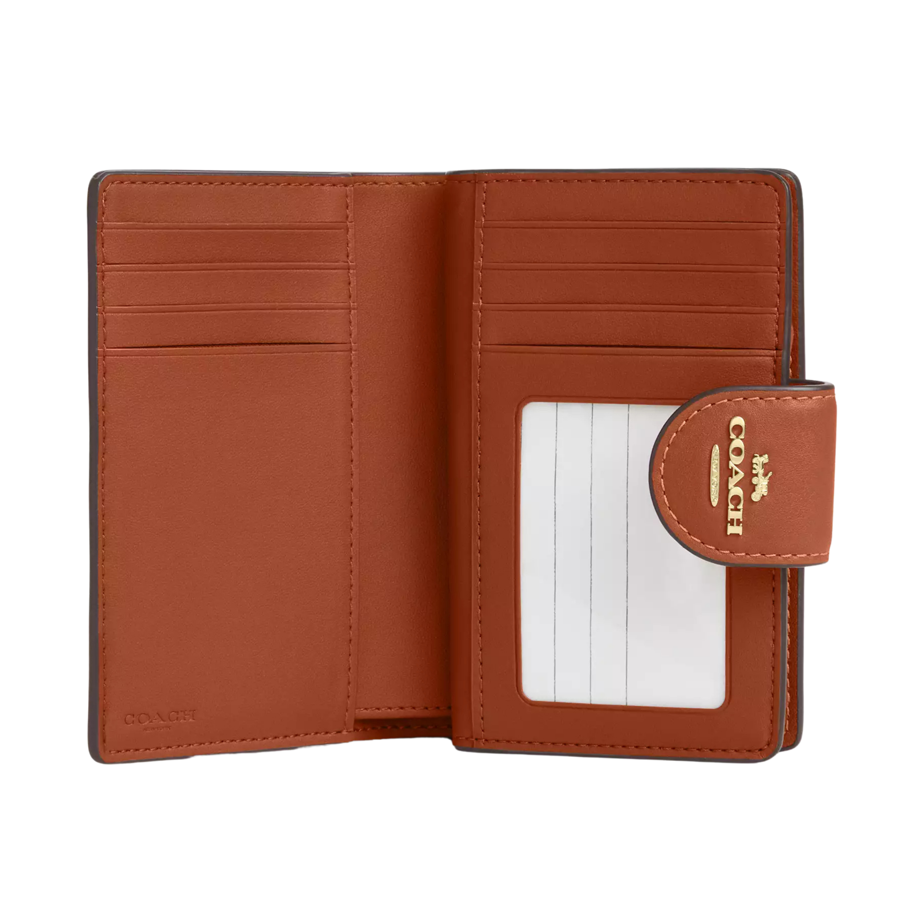 COACH Women Medium Corner Zip Wallet - Gold Tan