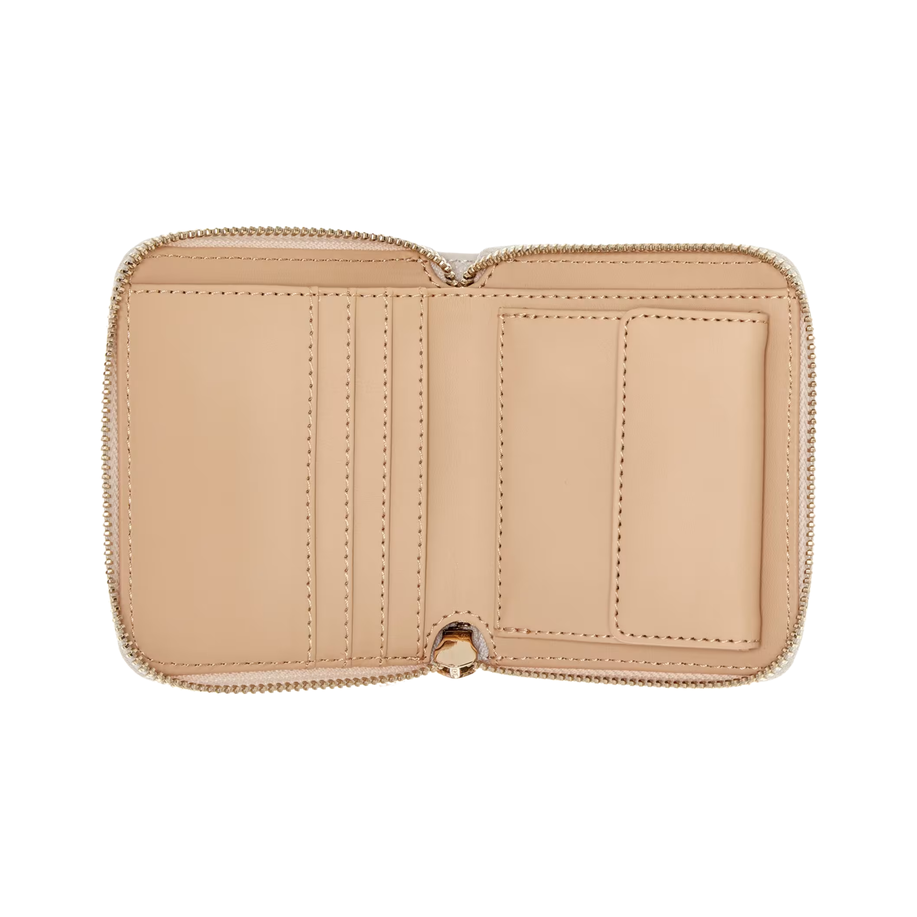 Guess Women Melinda Quattro G Small Zip Around Wallet - Latte Logo