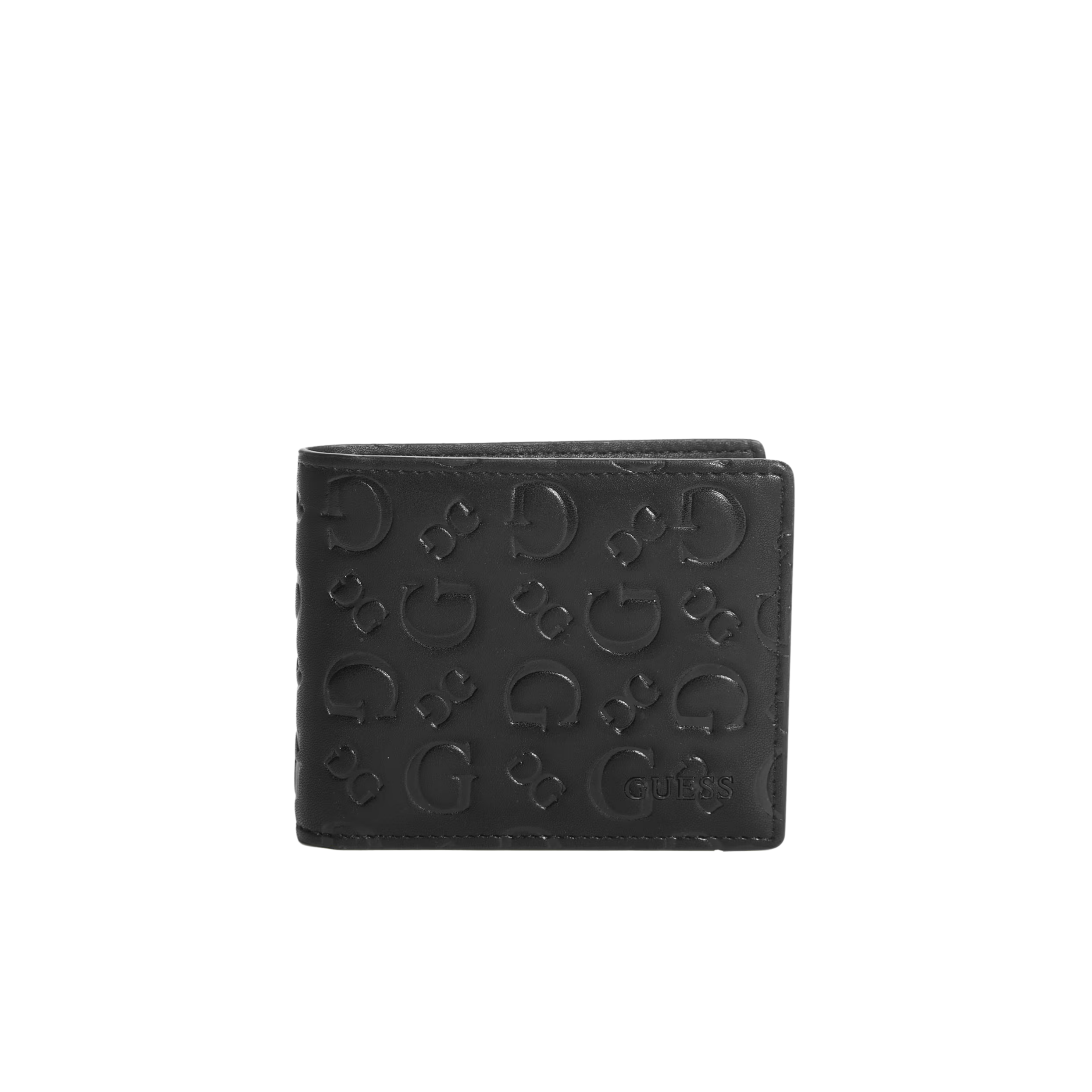 Guess Men Debossed Wallet & Airpod Case Gift Set - Black