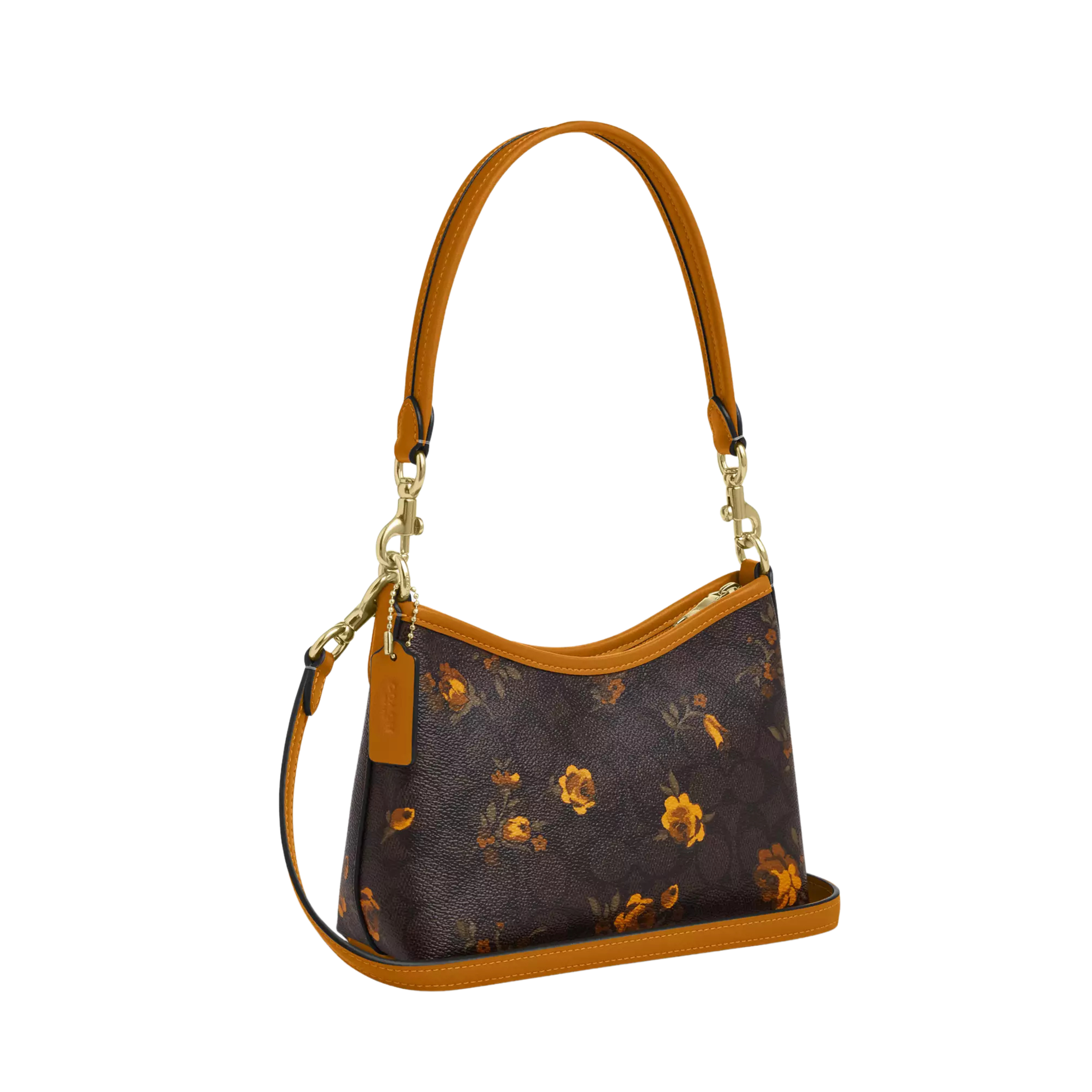 COACH Women Laurel Small Shoulder Bag - Walnut Yellow