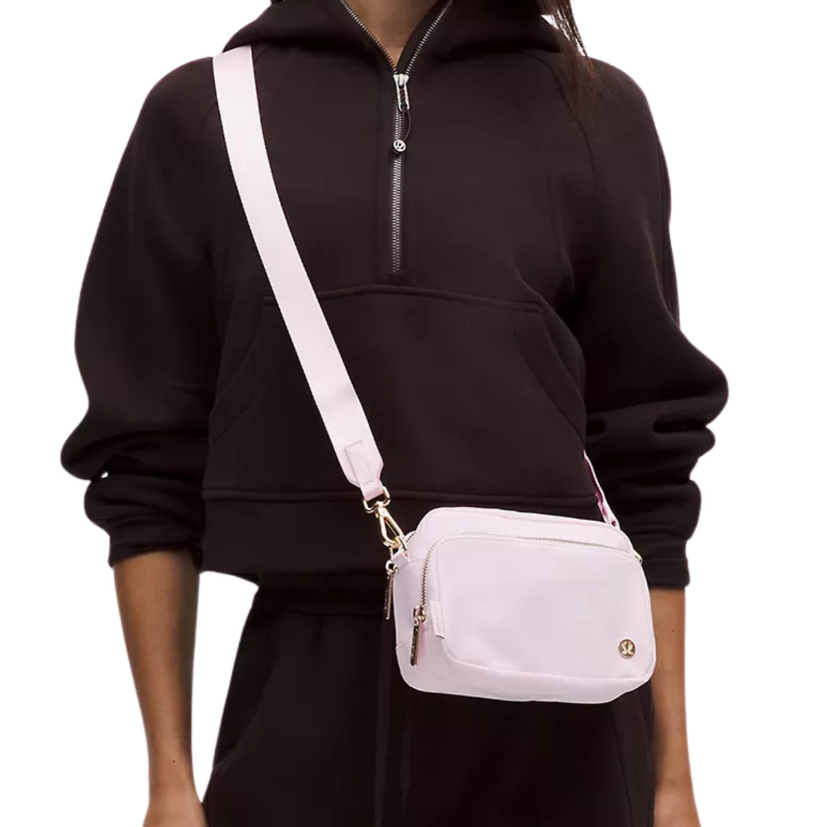 Lululemon Everywhere Crossbody Bag 2L Metal Hardware - Blissful Pink Gold