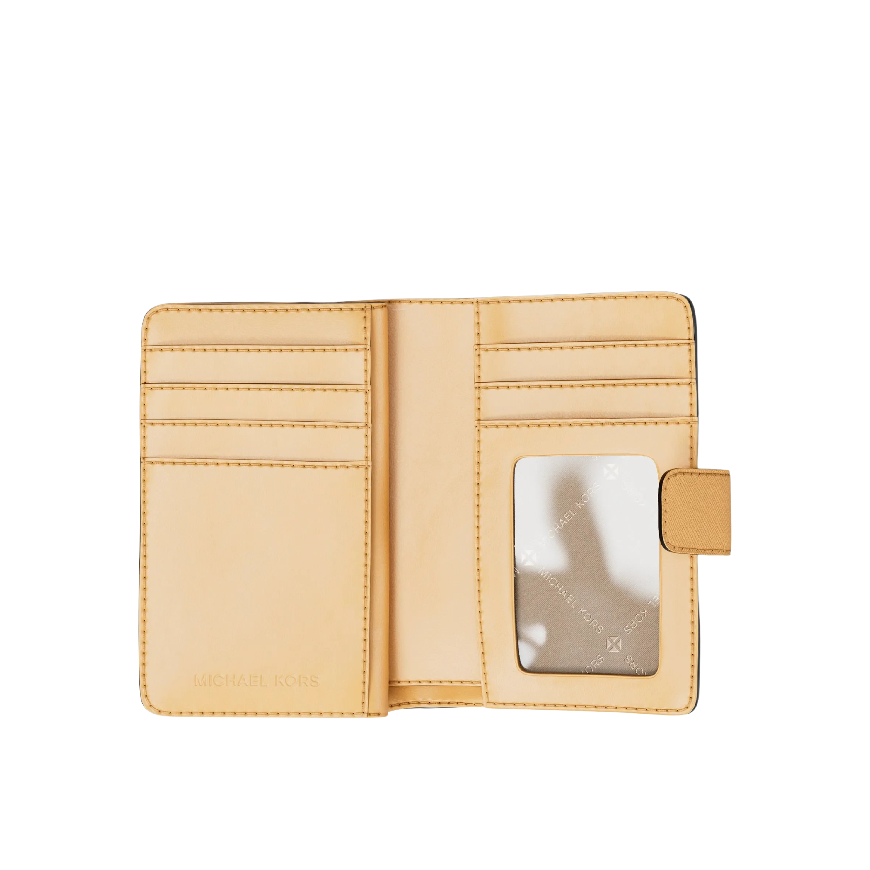 Michael Kors Women Medium Crossgrain Leather Wallet - Honeywheat
