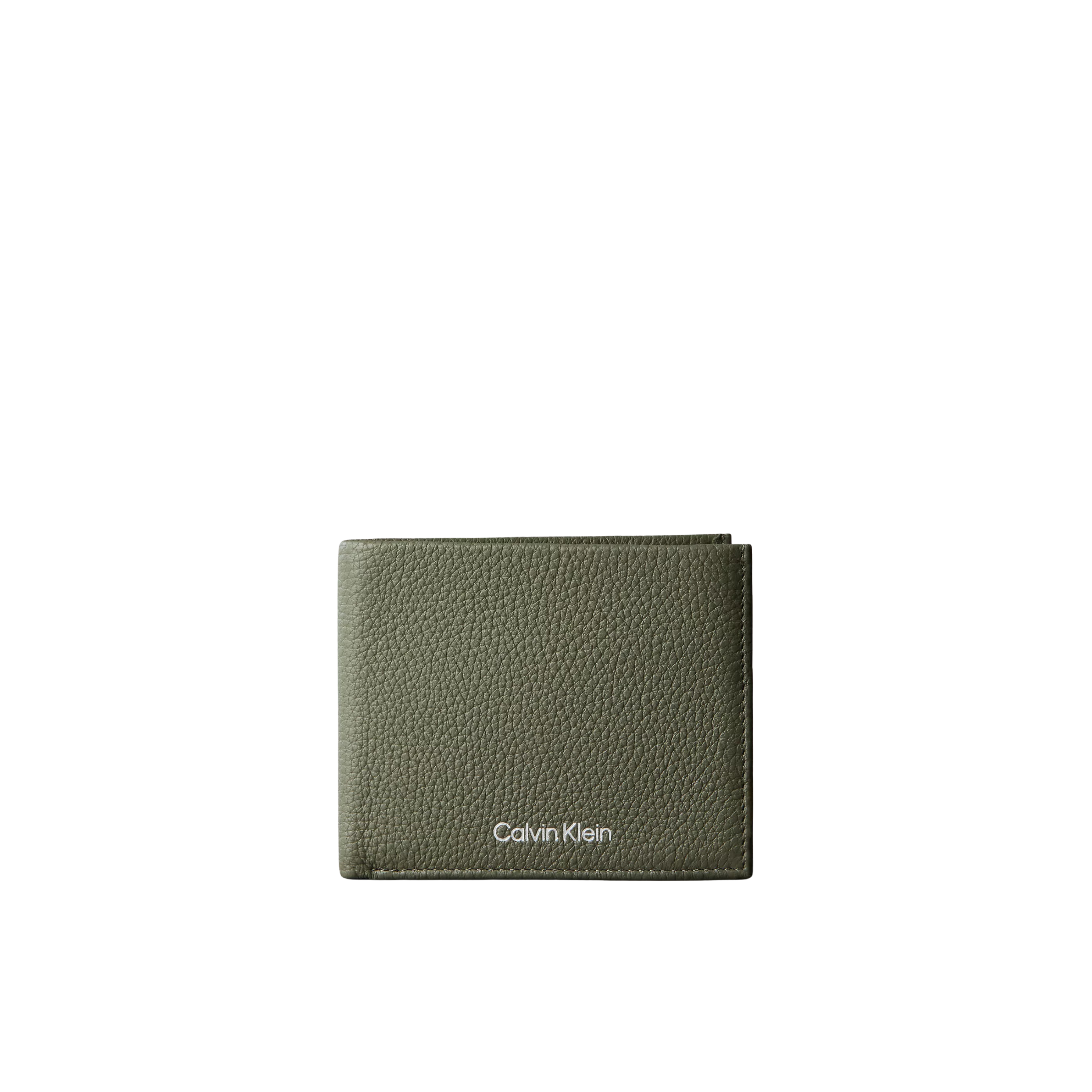 Calvin Klein Men Pebble Grain Leather Bifold Wallet - Deep Lichen Green